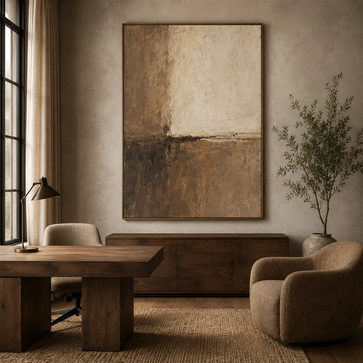 Wabi Sabi Abstract Canvas Art #WA274