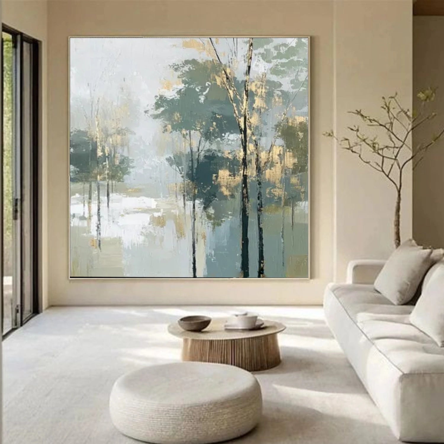 Tree And Flower Abstract Wall Art #TF139