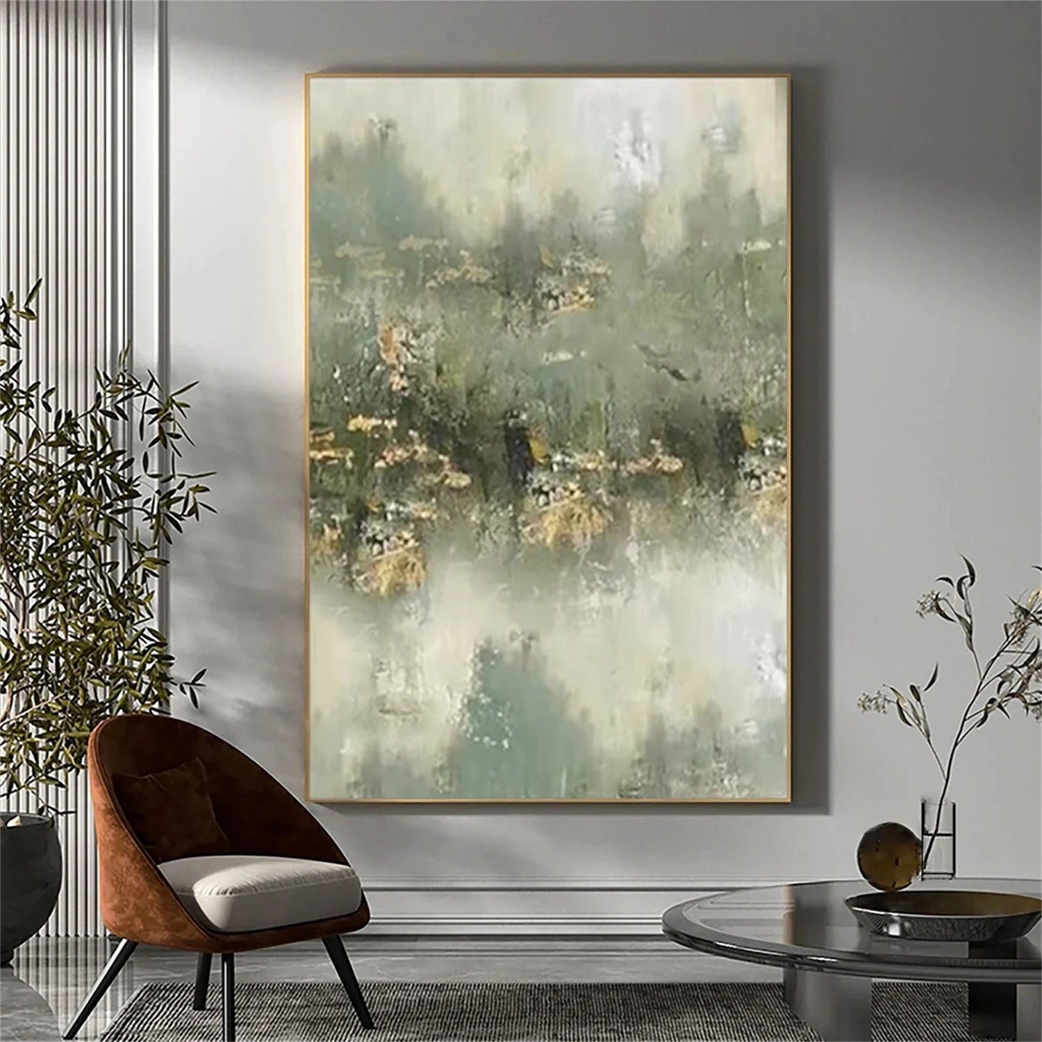 Green Abstract Wall Art #AW097