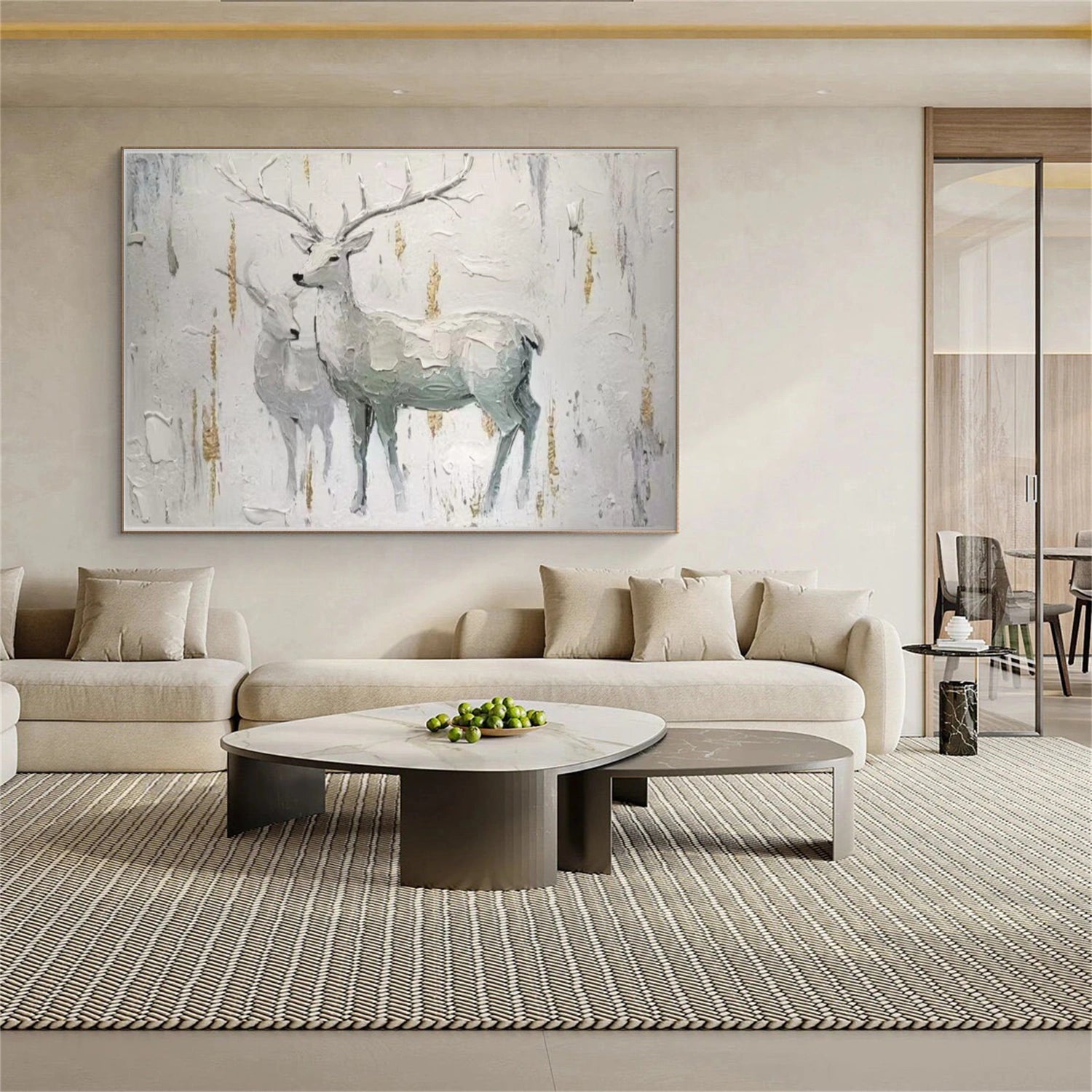 Abstract Animal Art Deer Wall Art #AT057