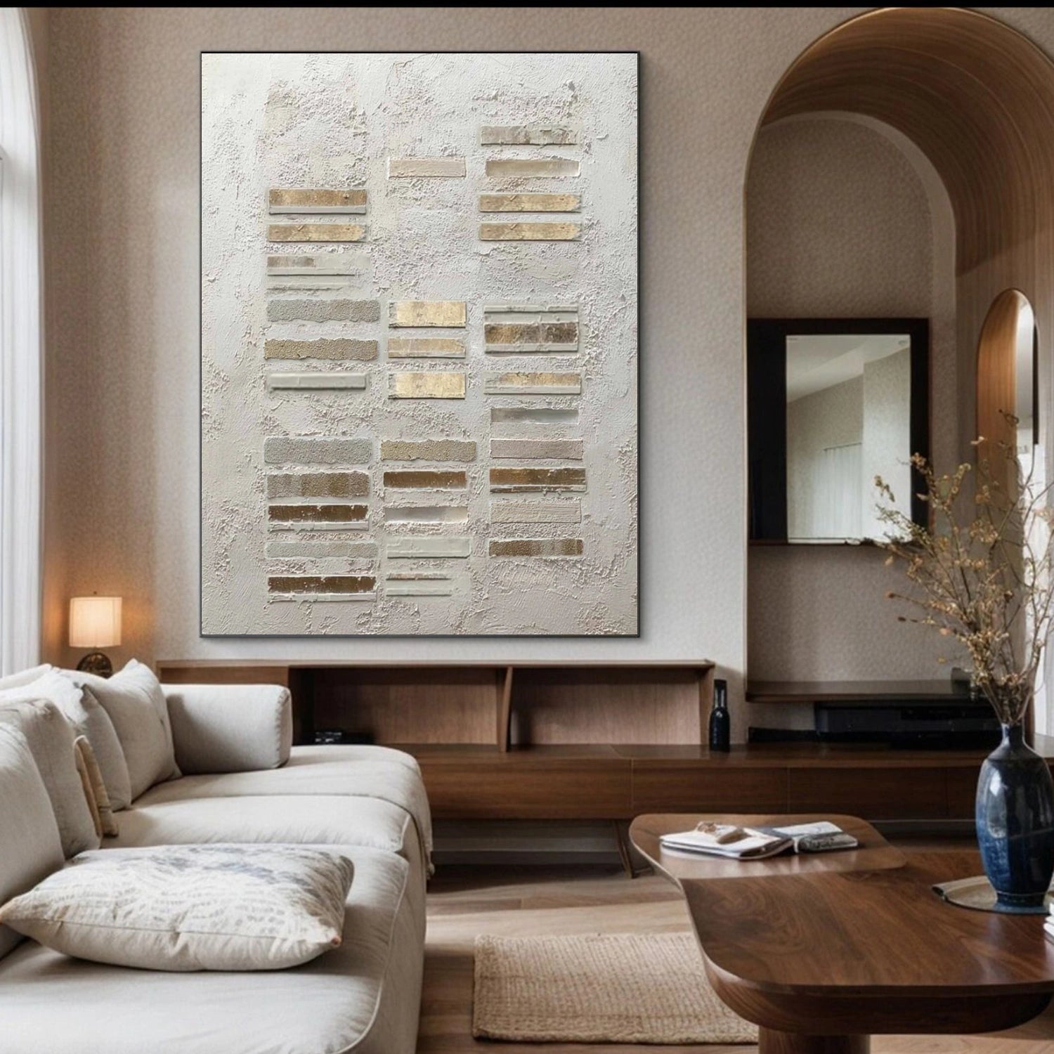 Wabi Sabi Abstract Textured Canvas Art #WA248