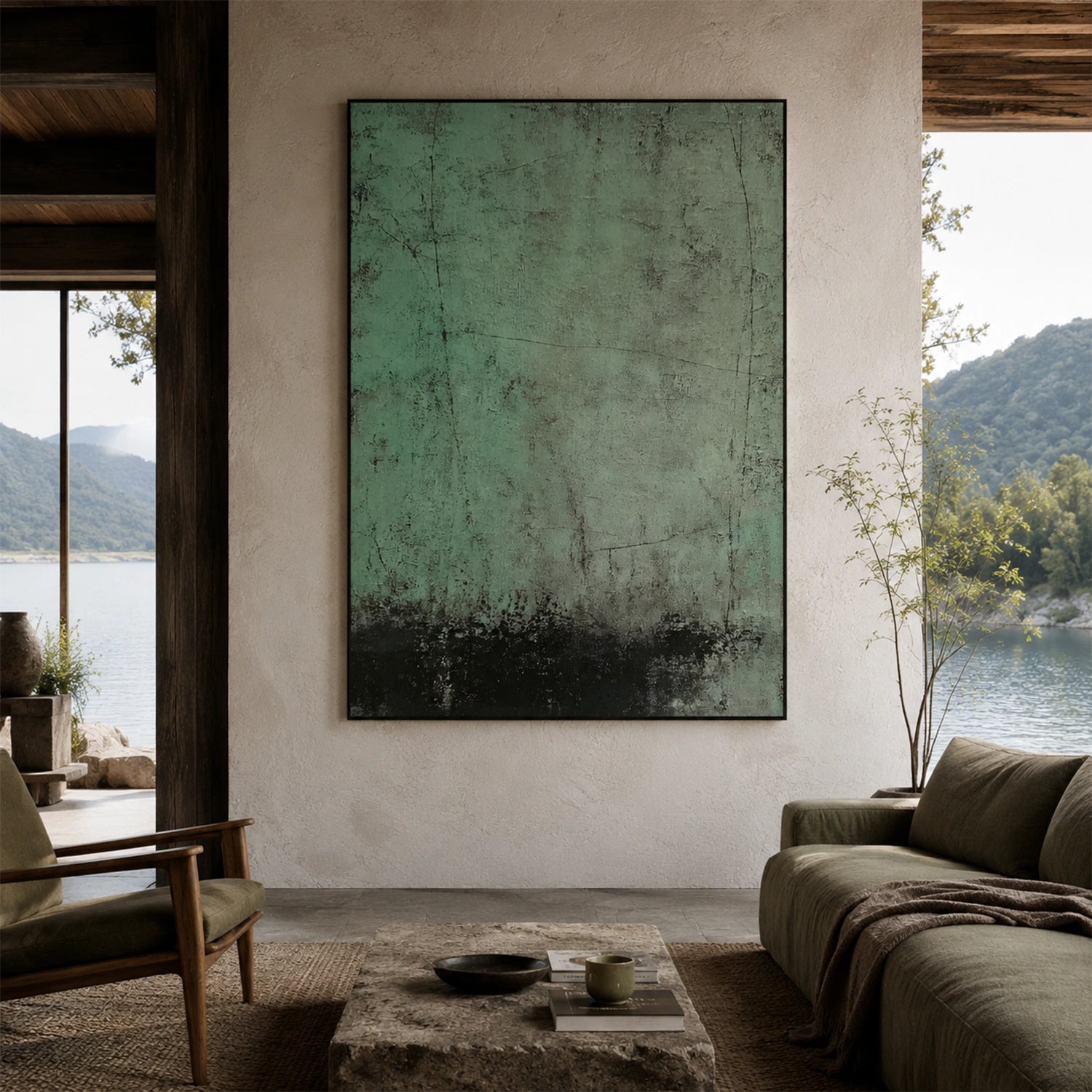Wabi Sabi Abstract Canvas Art #WA269