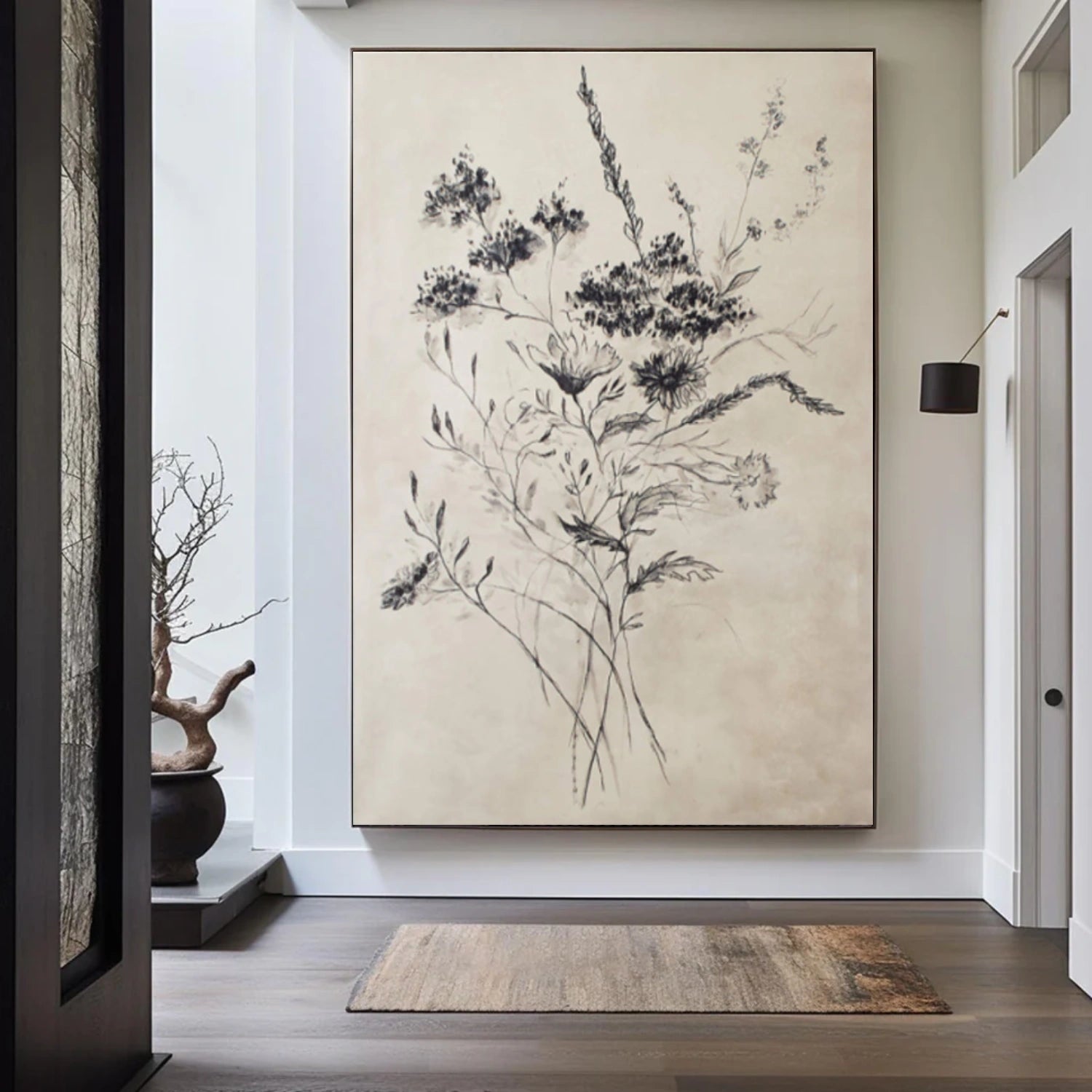 Tree And Flower Abstract Wall Art #TF189