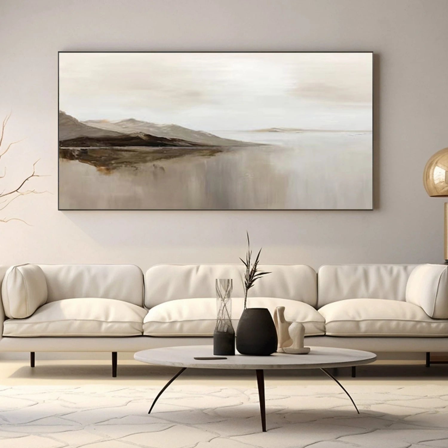 Abstract Mountain Canvas Art #WT256