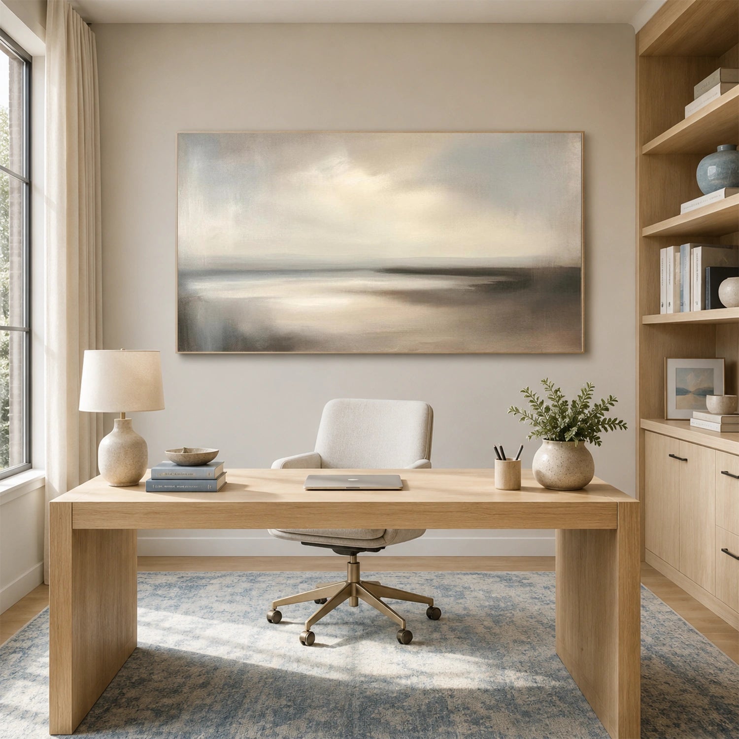Sky And Ocean Abstract Wall Art #SO444
