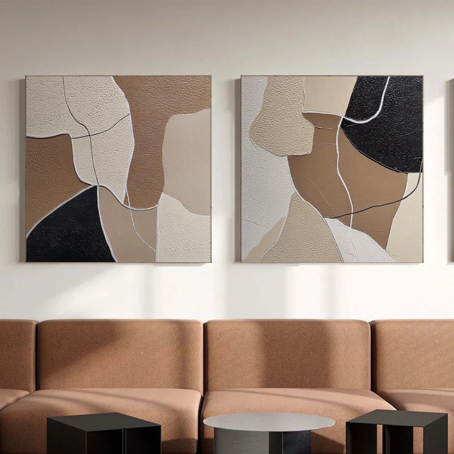 Abstract Textured Wall Art Set of 2 #AW157