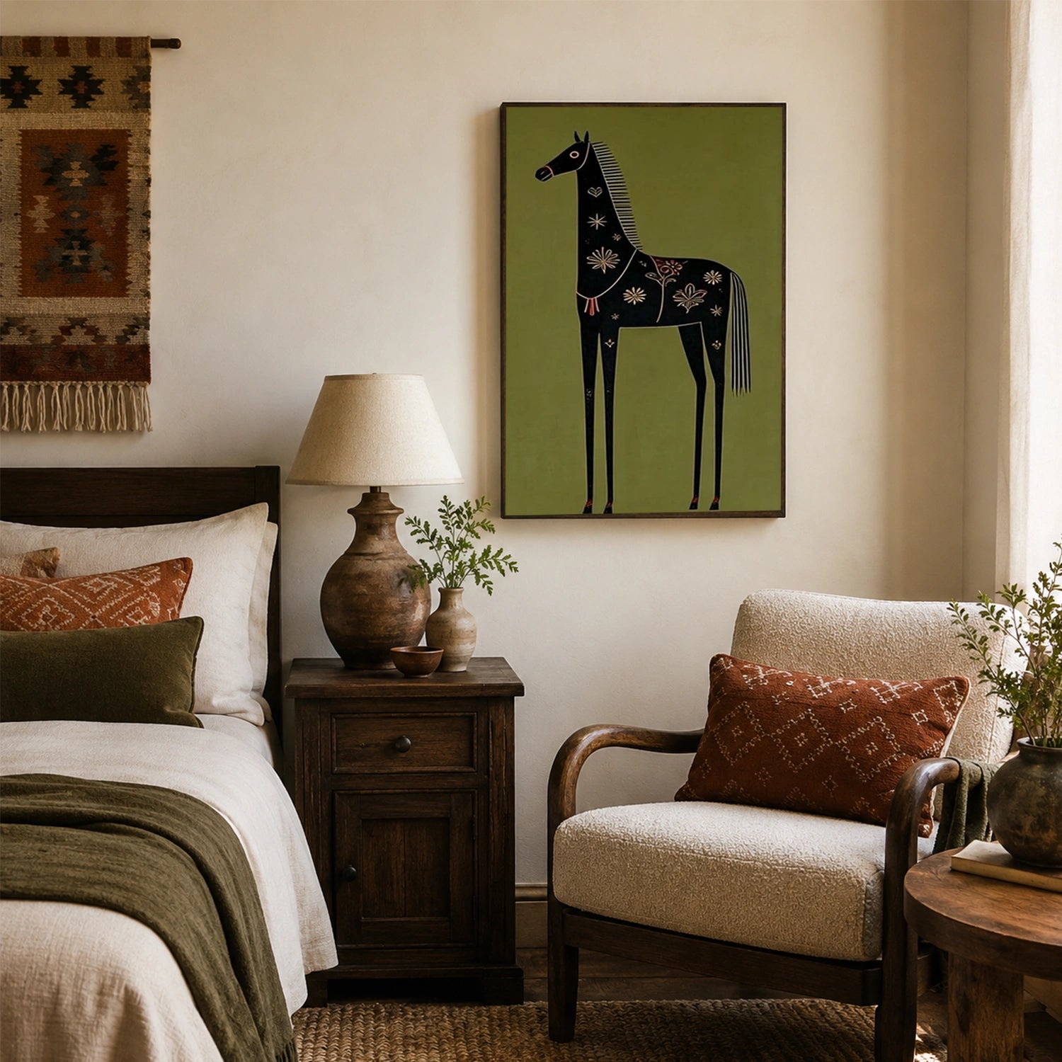 Abstract Animal Art Horse Wall Art #AT095