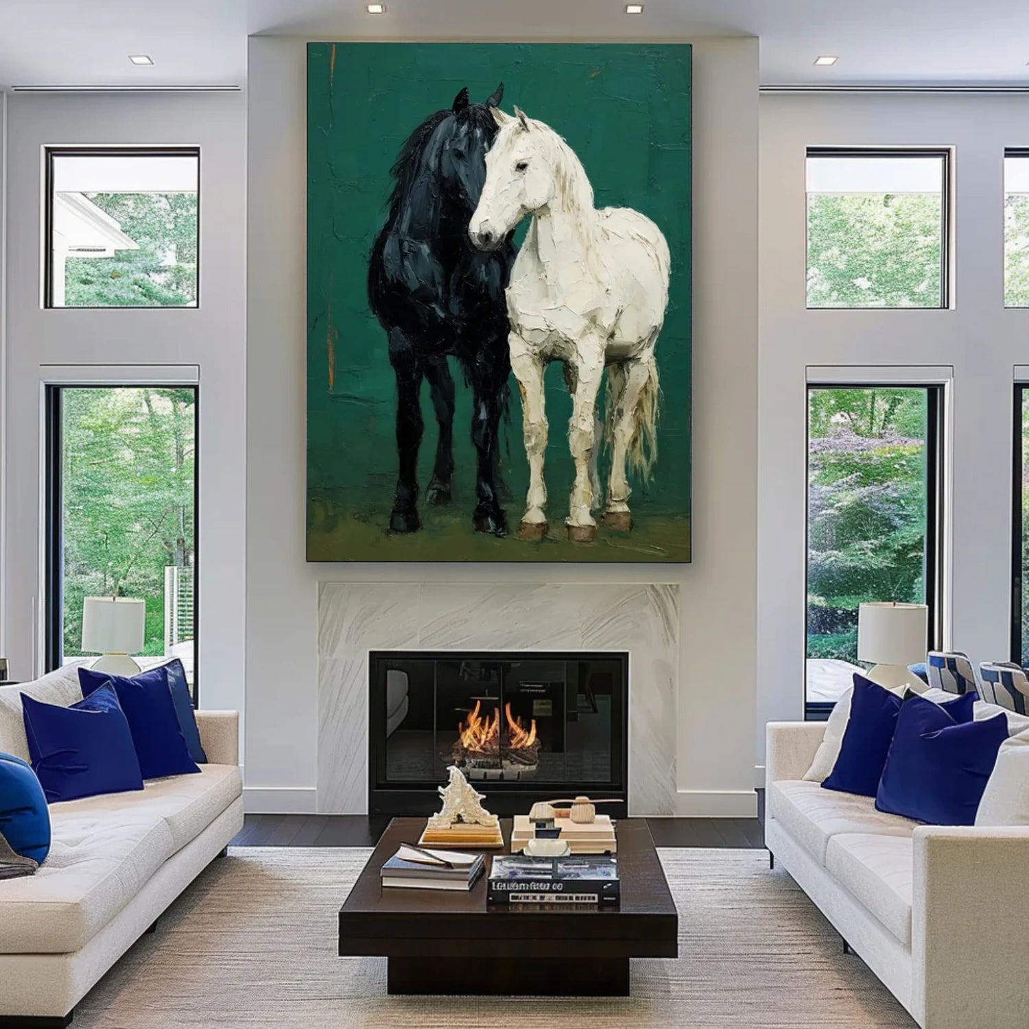 Abstract Animal Art Horse Wall Art #AT076