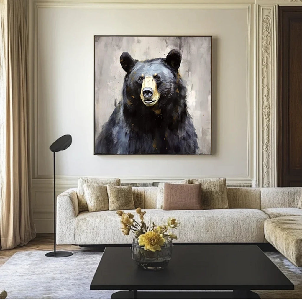 Abstract Animal Art Bear Wall Art #AT031