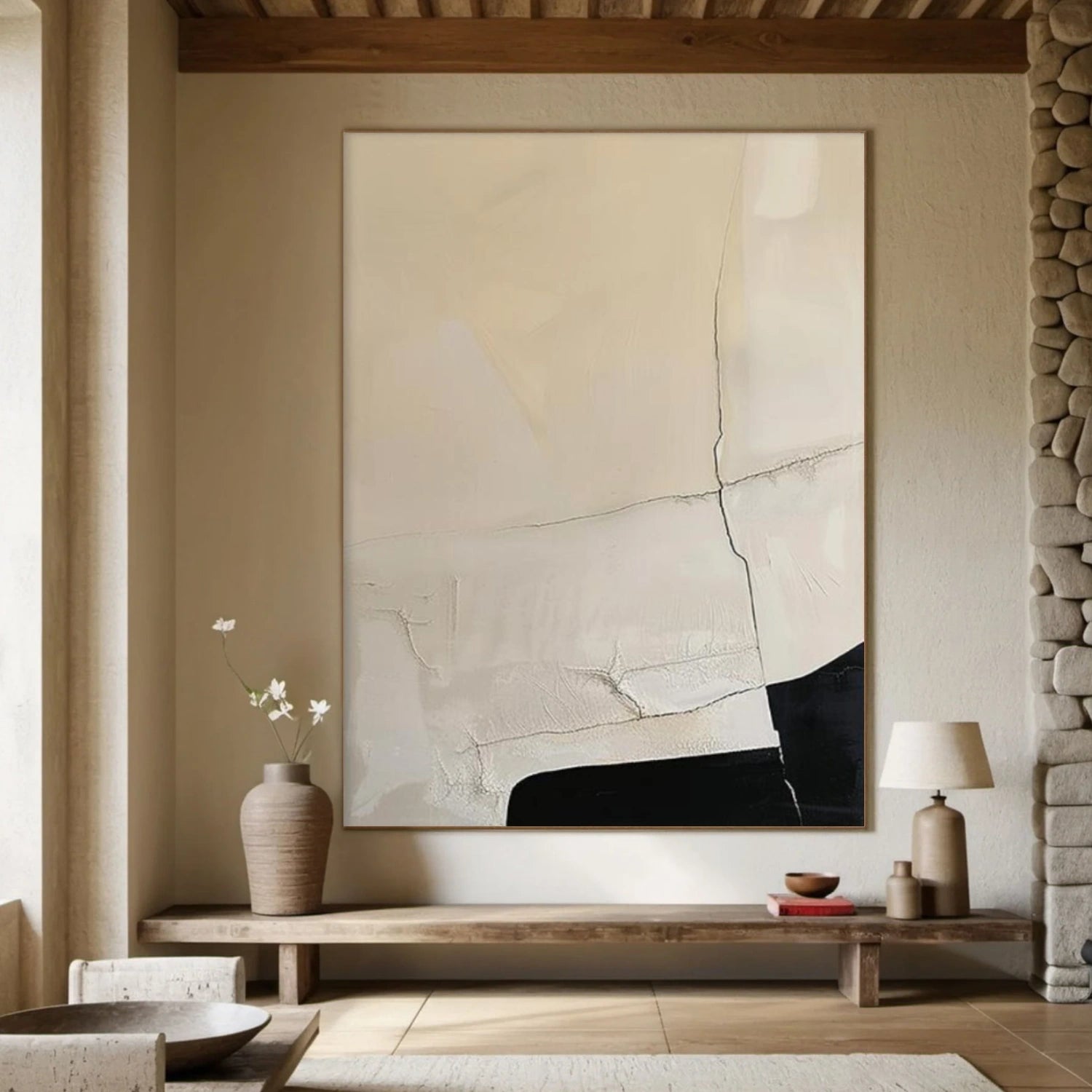Wabi Sabi Abstract Canvas Art #WA258