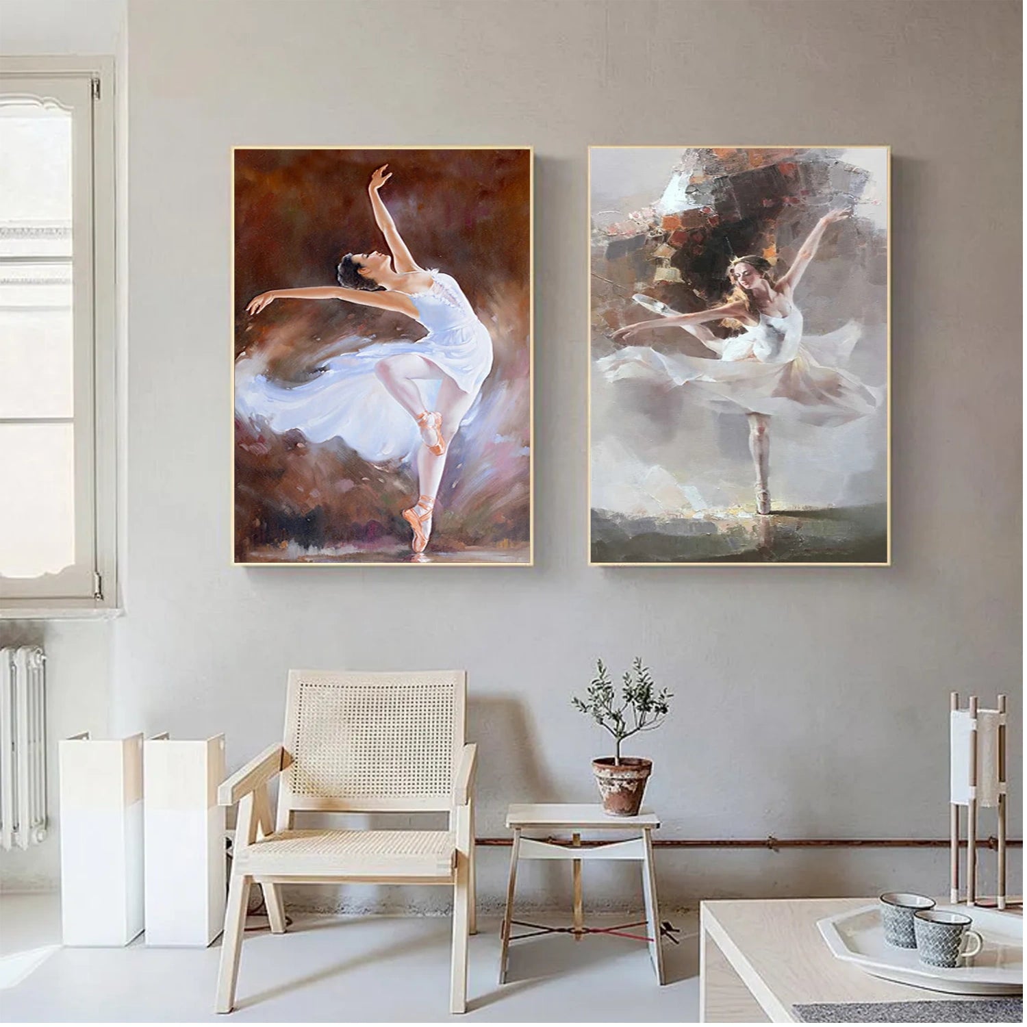 Abstract Portrait Wall Art Set of 2 #WP006