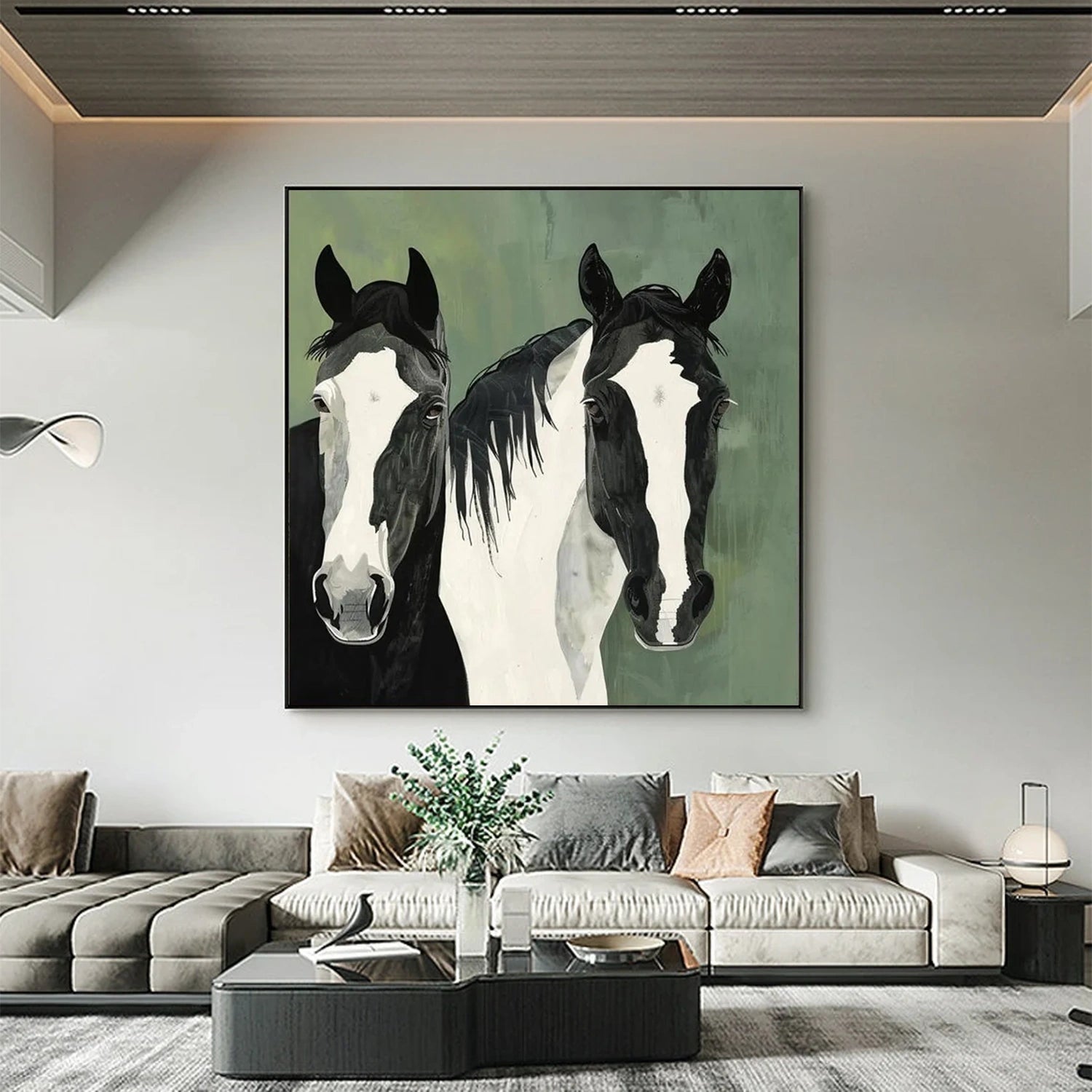Abstract Animal Art Horse Wall Art #AT037