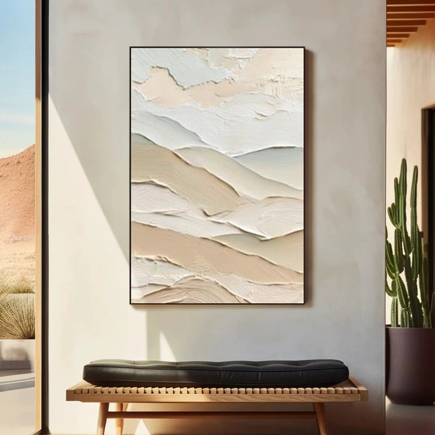 Abstract Mountain Textured Canvas Art #WT239