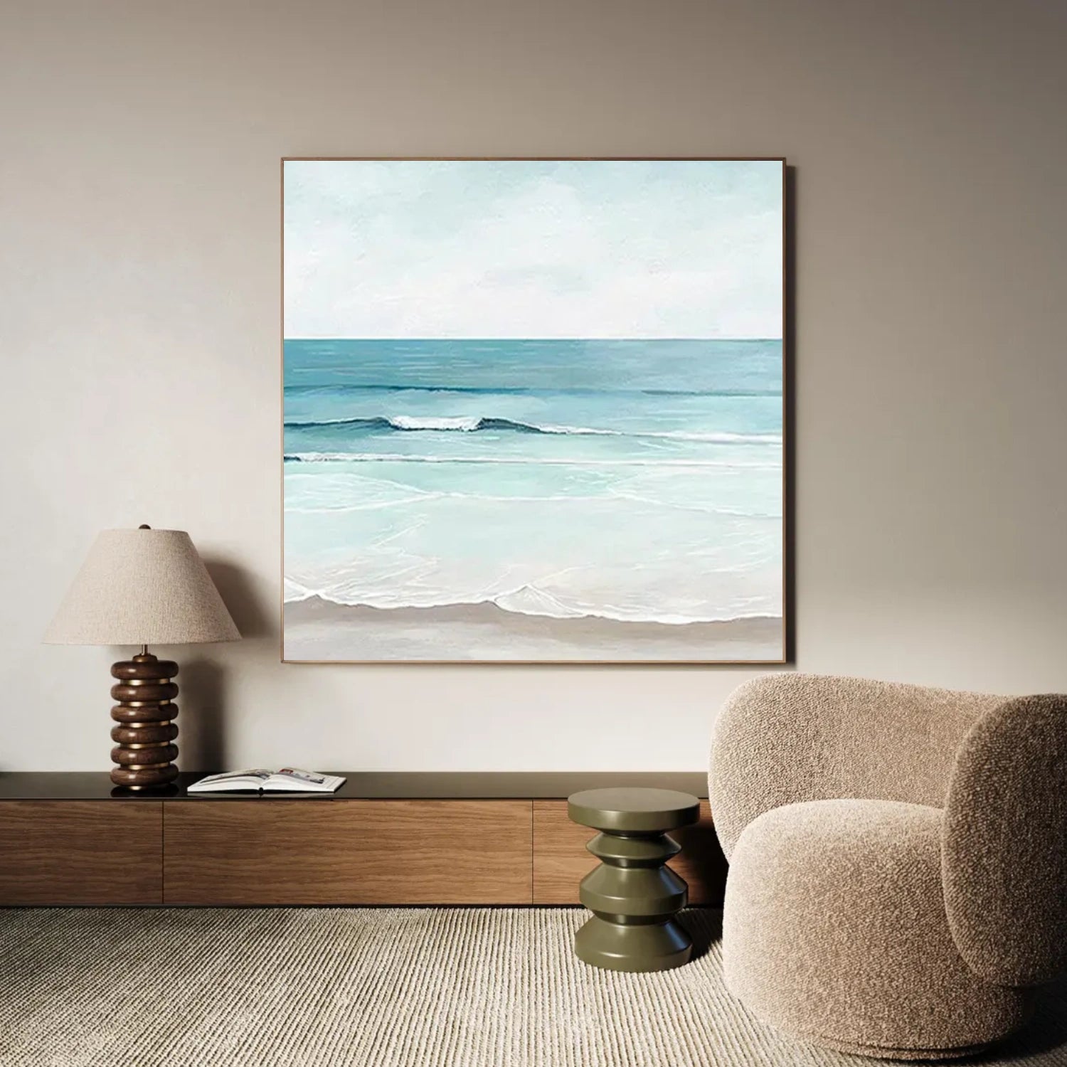 Sky And Ocean Abstract Wall Art #SO379