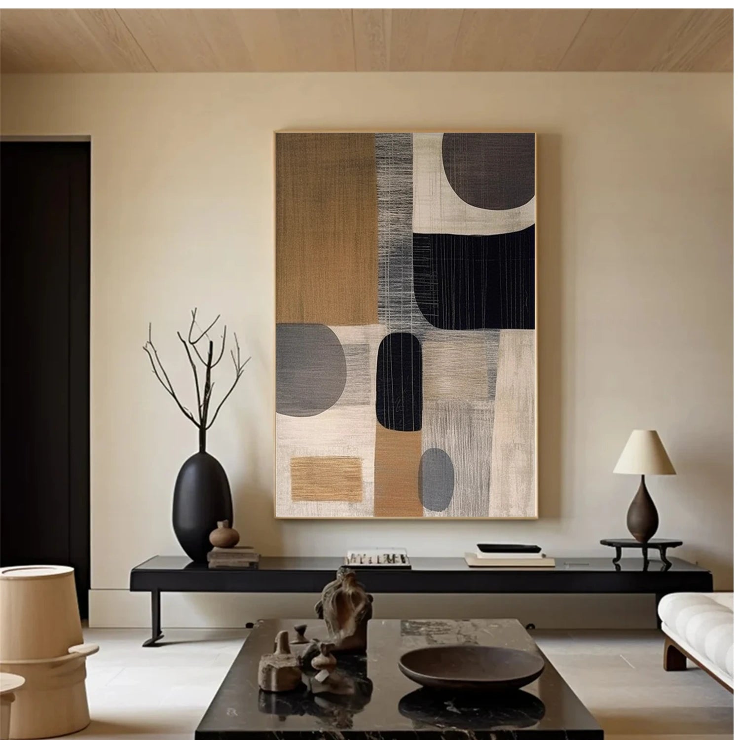Wabi Sabi Abstract Canvas Art #WA199