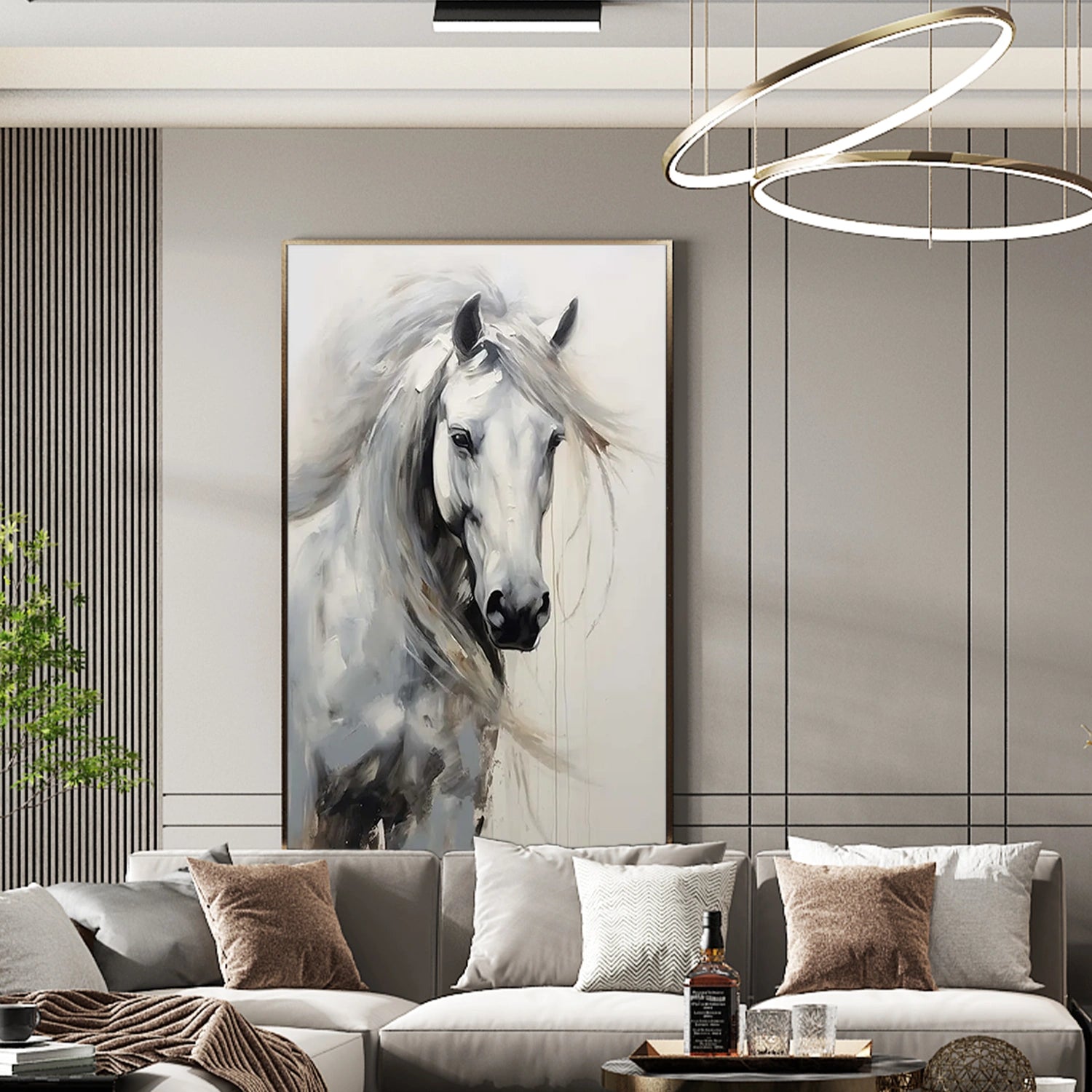 Abstract Animal Art Horse Wall Art #AT032