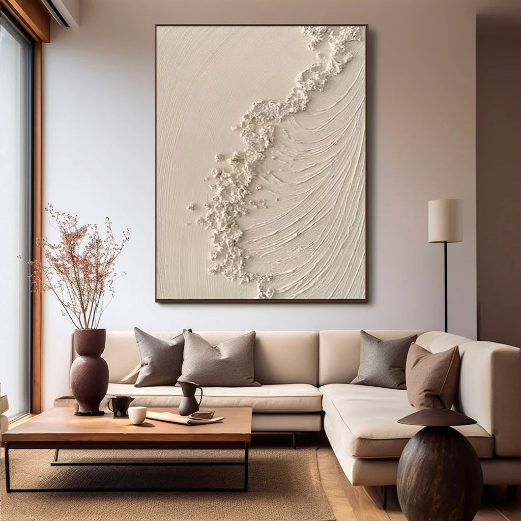 Beige & Textured Minimalist Wall Art #BM017