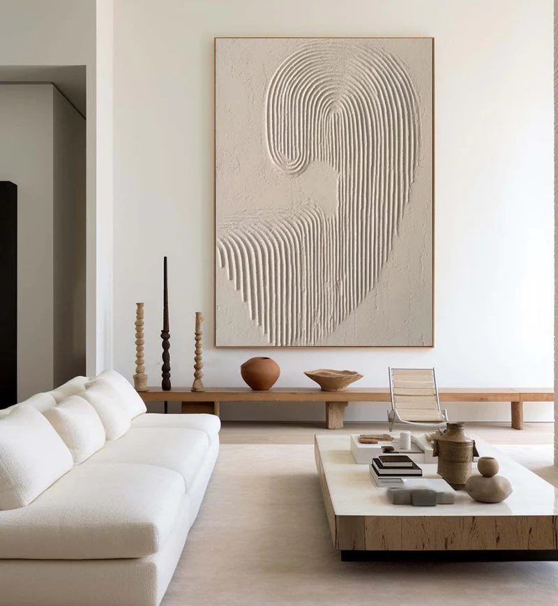 Beige & Textured Minimalist Wall Art #BM014