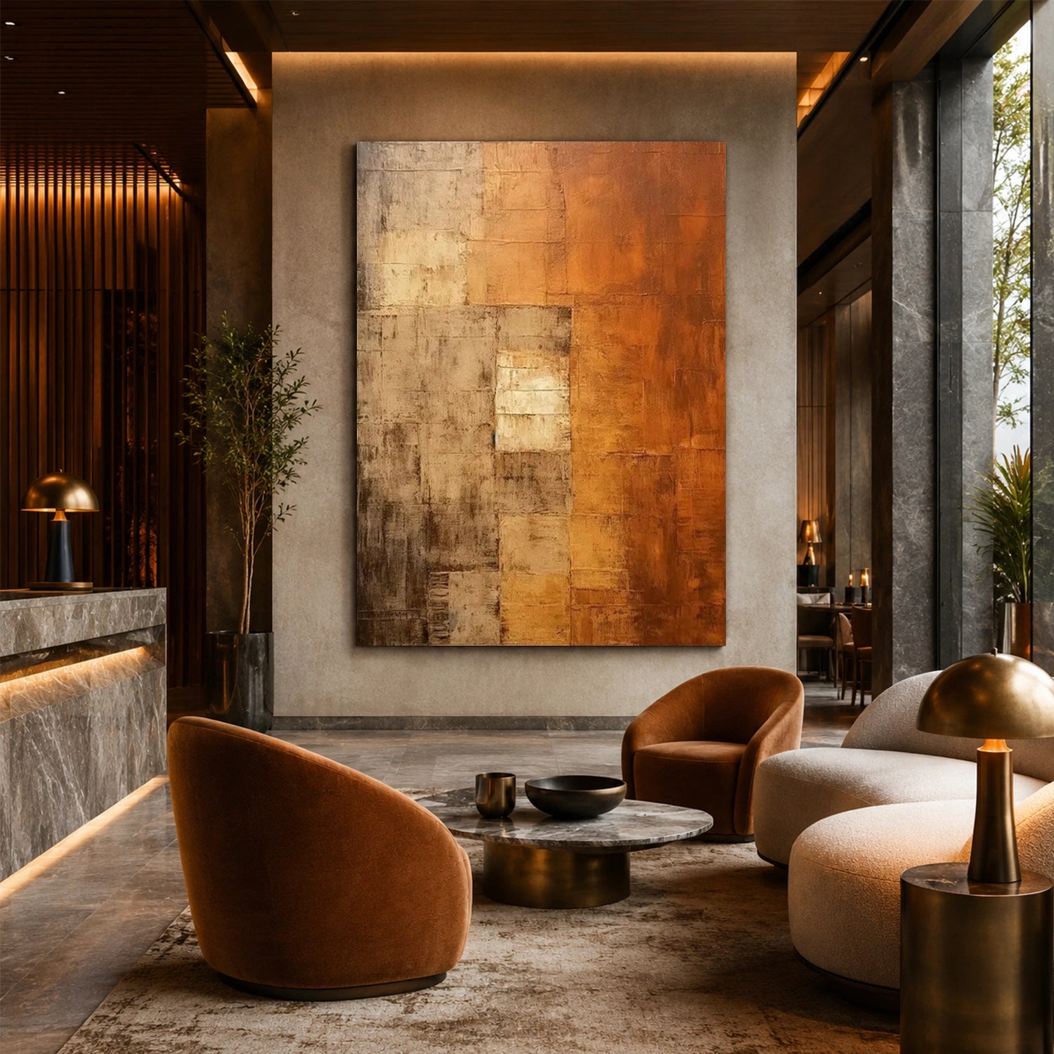 Wabi Sabi Abstract Canvas Art #WA277