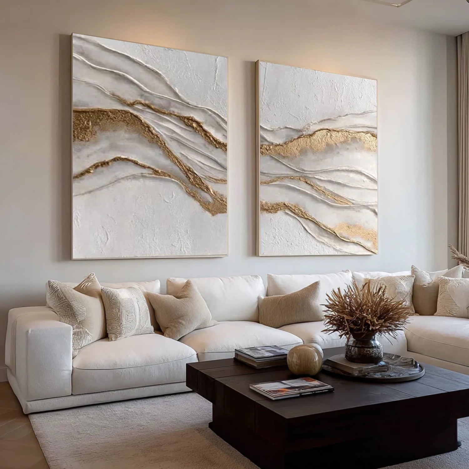 Abstract Textured Wall Art Set of 2 #AW219