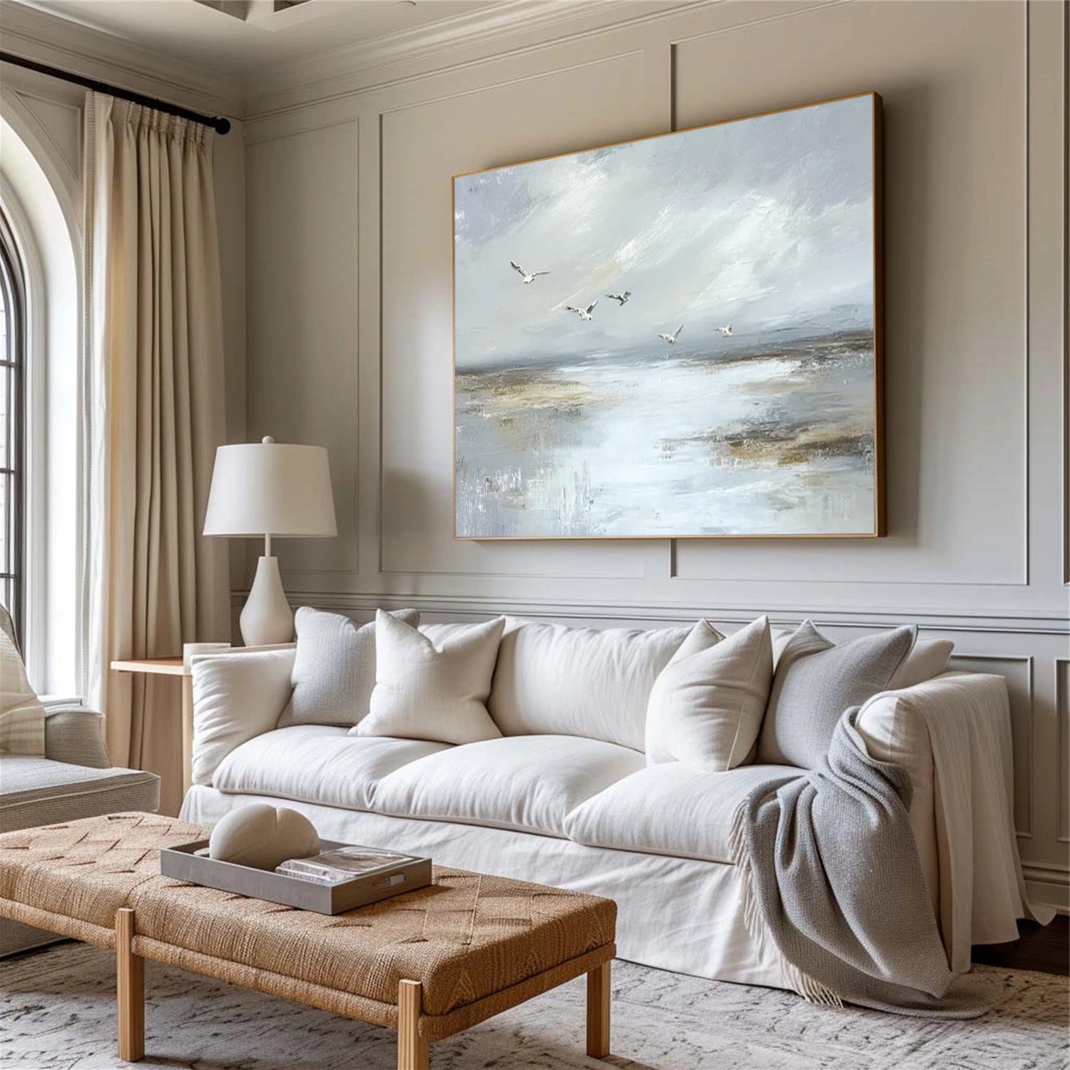 Sky And Ocean Abstract Wall Art #SO385