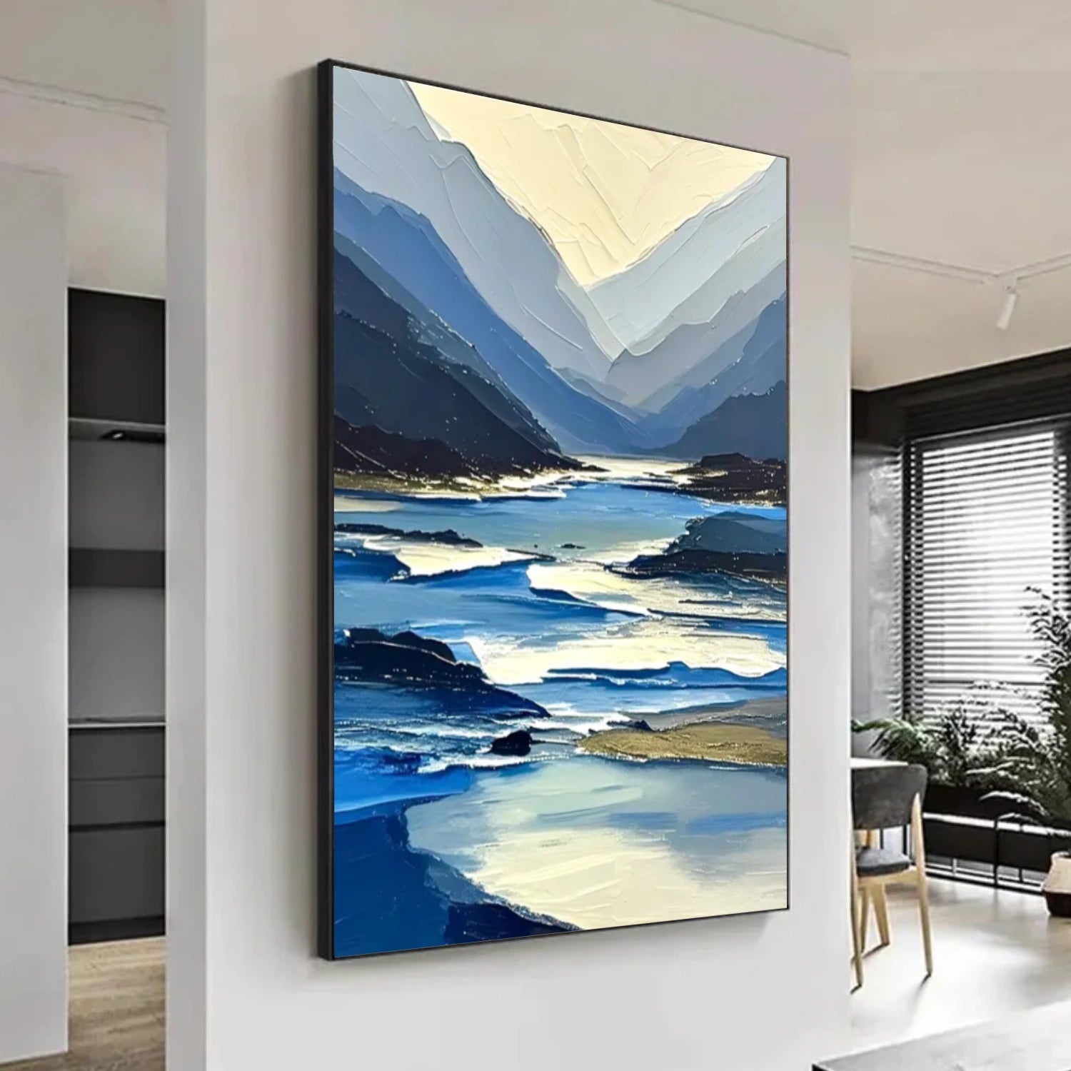 Abstract Mountain Textured Canvas Art #WT210