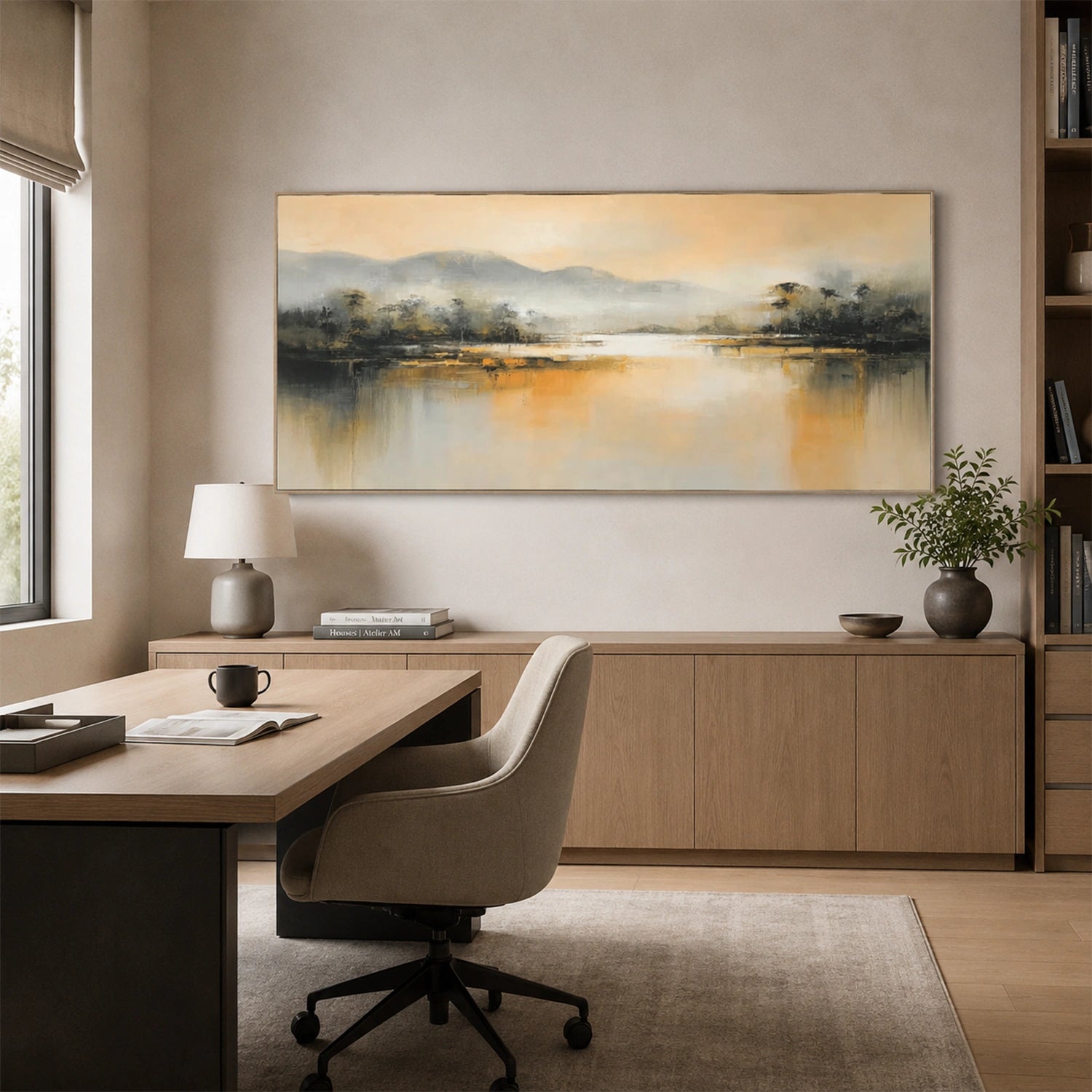 Abstract Mountain Canvas Art #WT265