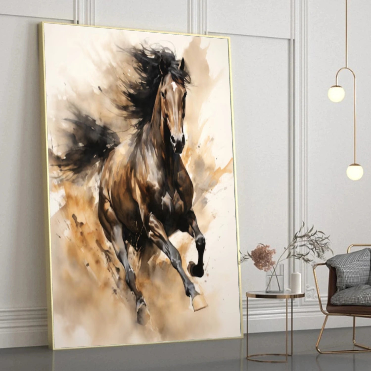 Abstract Animal Art Horse Wall Art #AT043