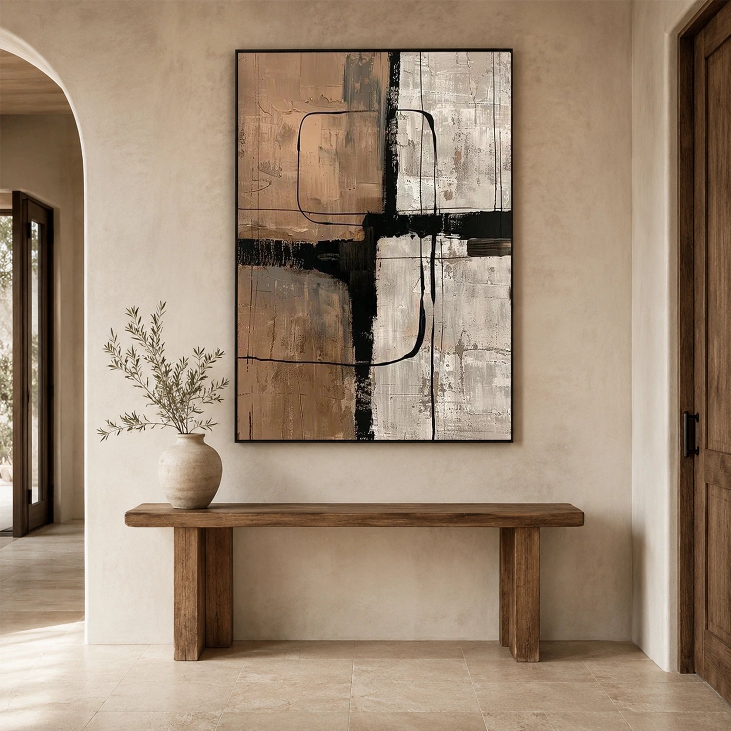 Wabi Sabi Abstract Canvas Art #WA275