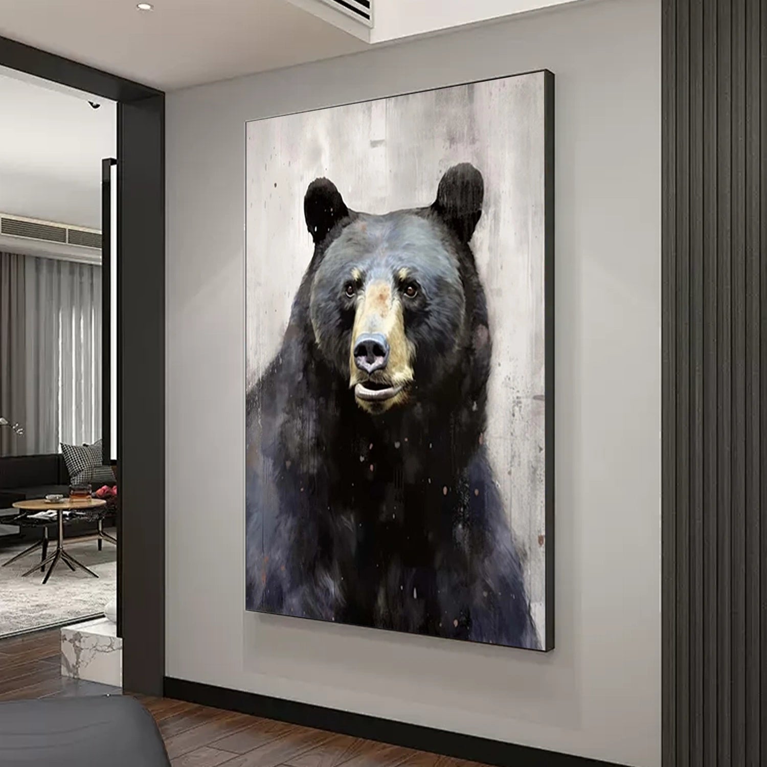 Abstract Animal Bear Wall Art #AT034