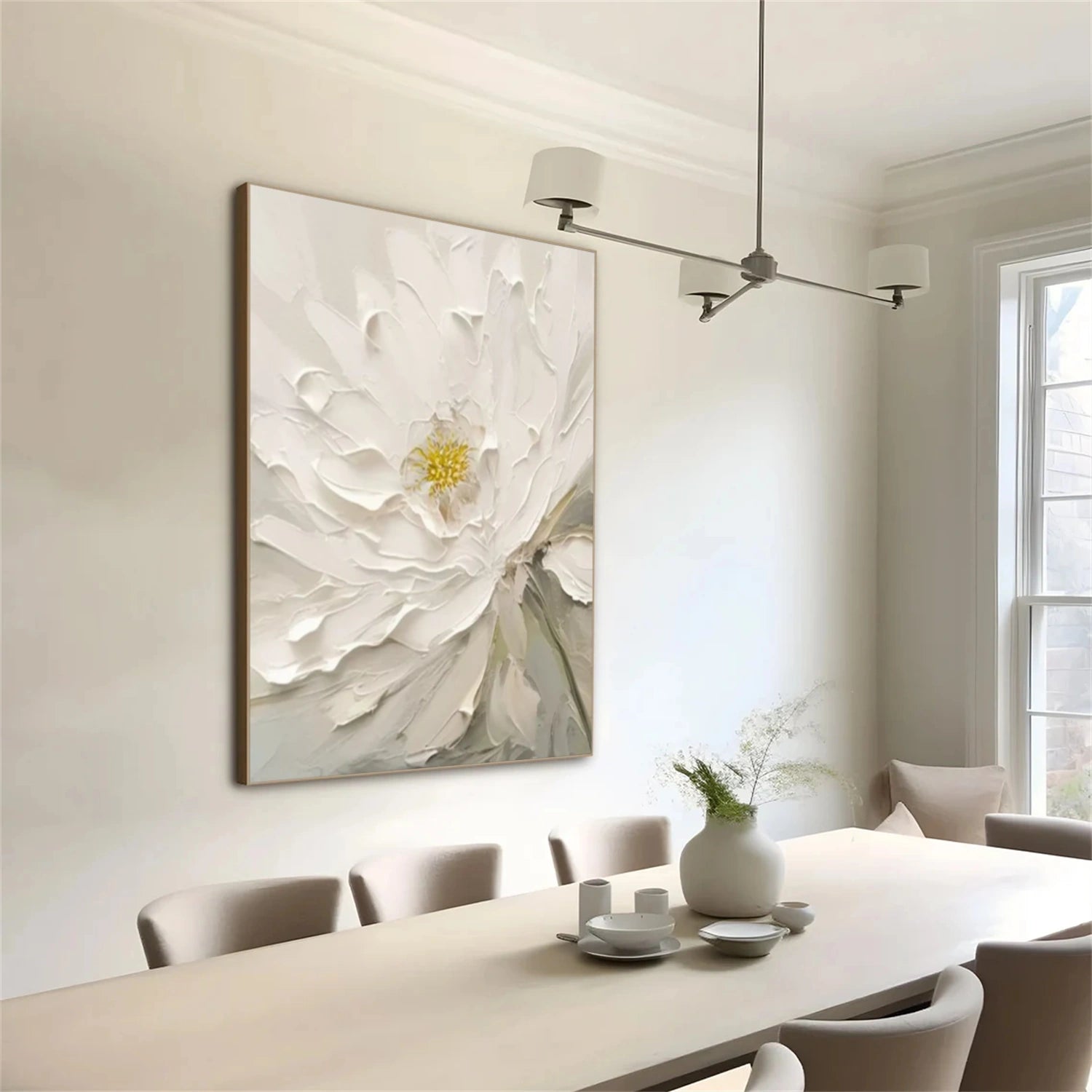 Tree And Flower Abstract Textured Wall Art #TF177