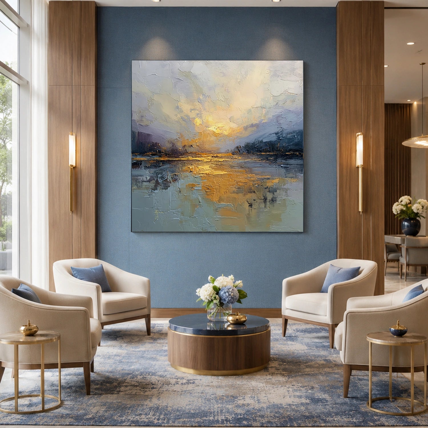 Sky And Ocean Abstract Wall Art #SO432