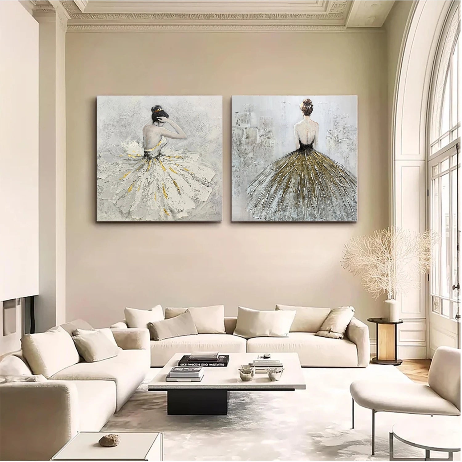 Abstract Portrait Wall Art Set of 2 #WP005