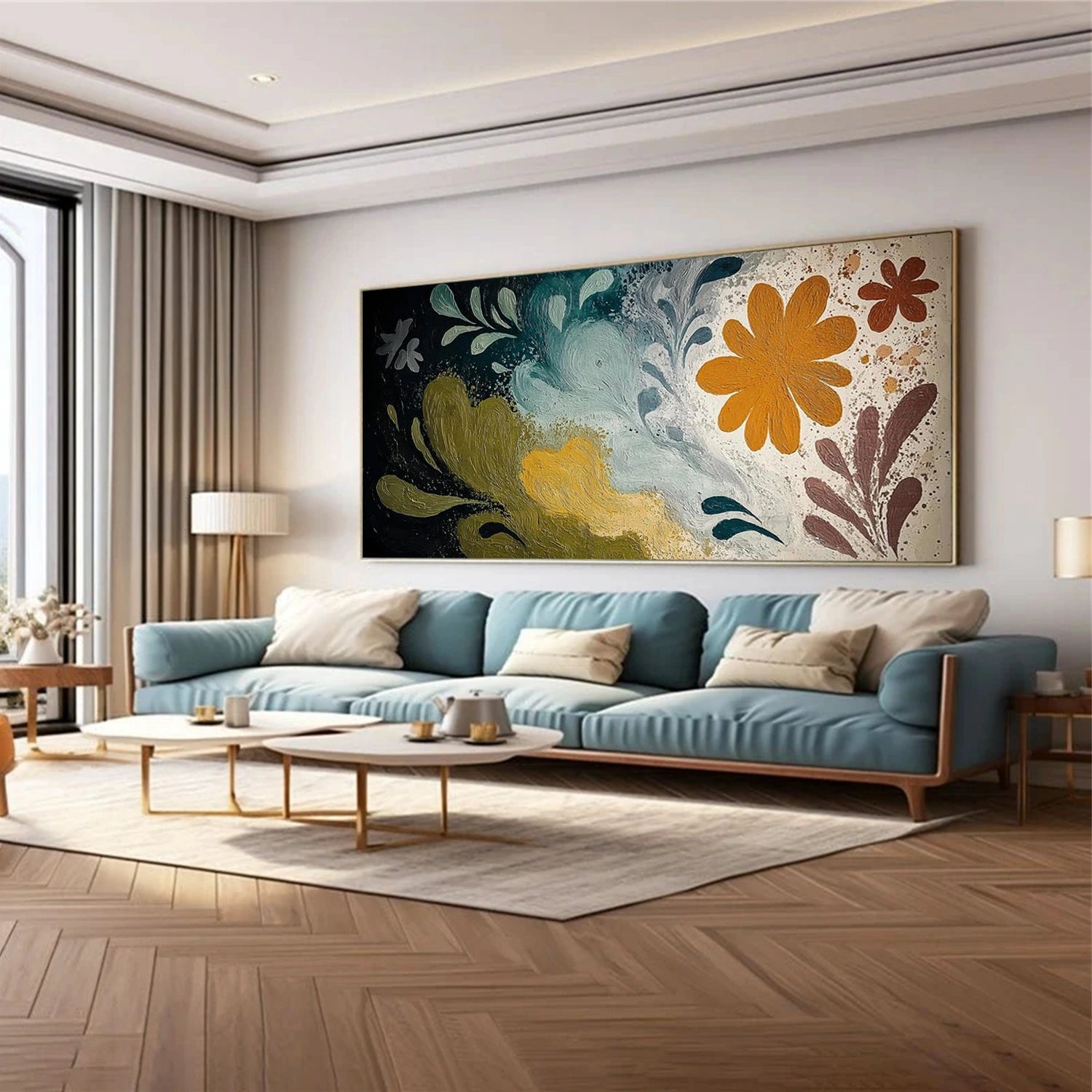 Tree And Flower Abstract Wall Art #TF199