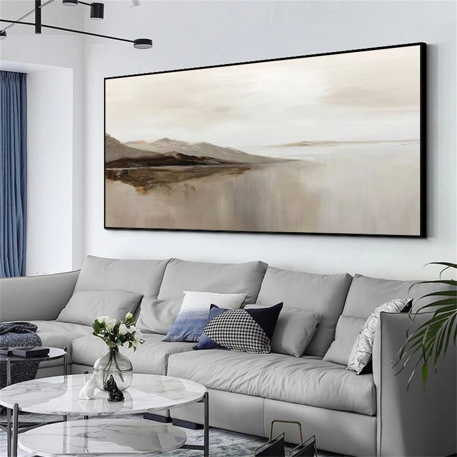 Abstract Mountain Canvas Art #WT256
