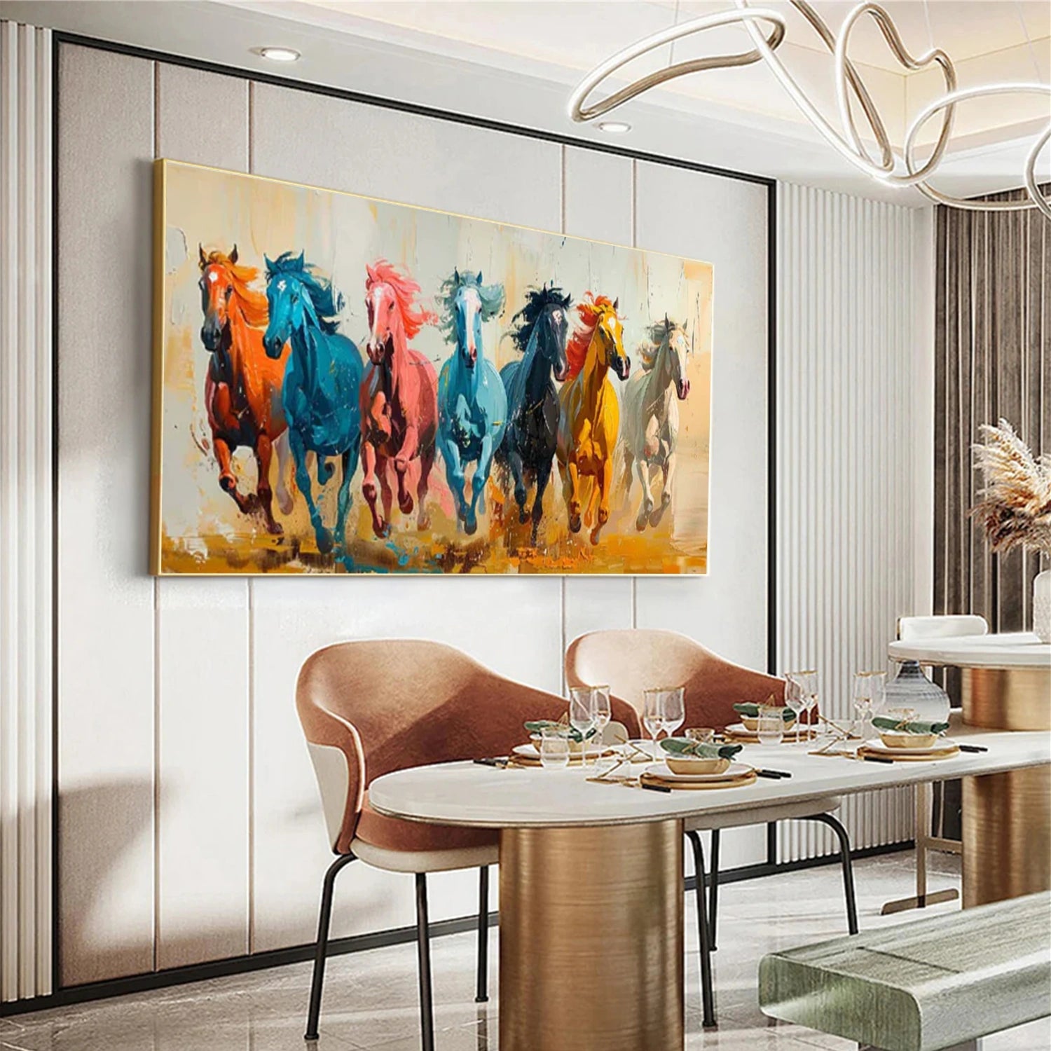 Abstract Animal Art Horse Wall Art #AT077