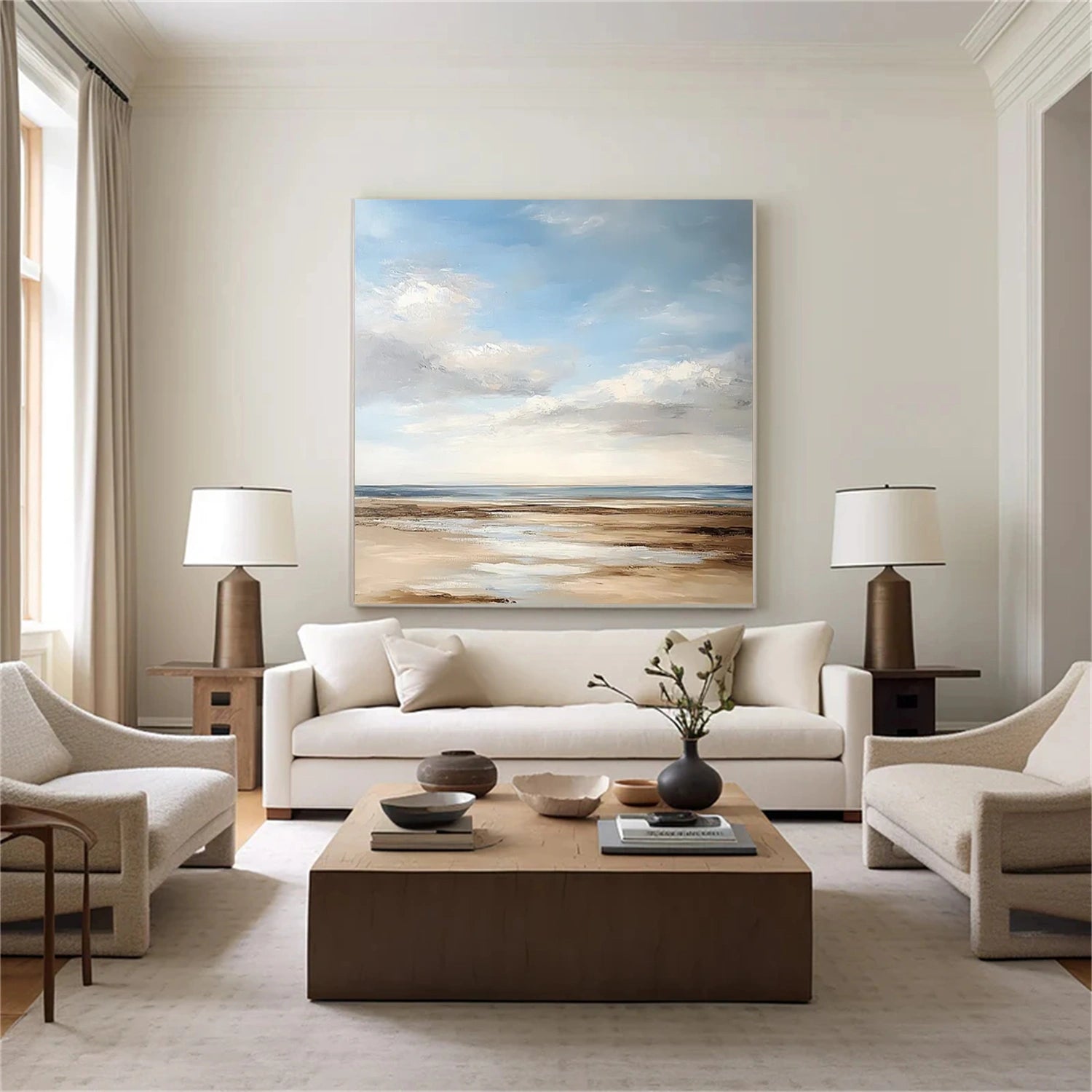 Sky And Ocean Abstract Wall Art #SO307