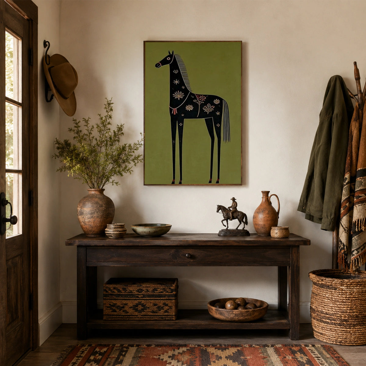 Abstract Animal Art Horse Wall Art #AT095