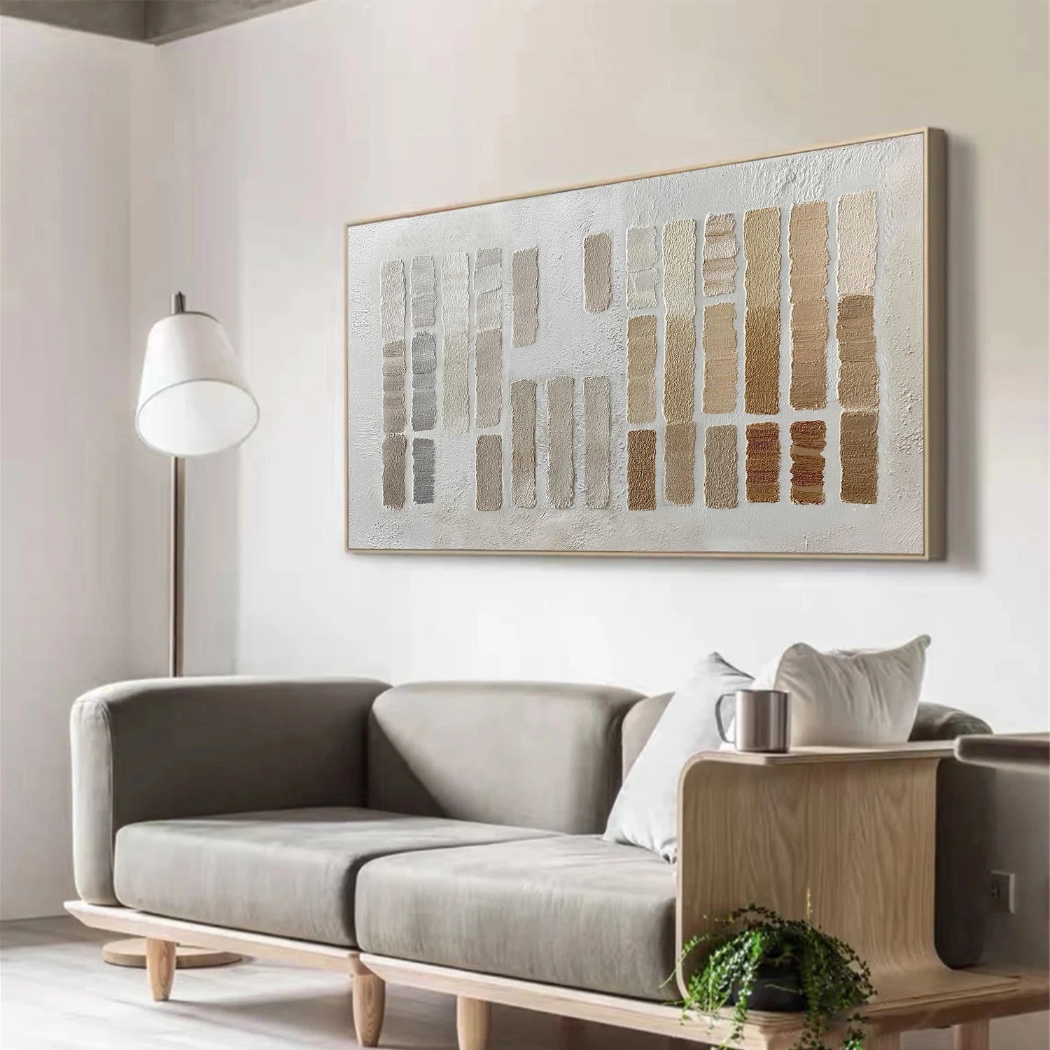 Wabi Sabi Abstract Textured Canvas Art #WA249