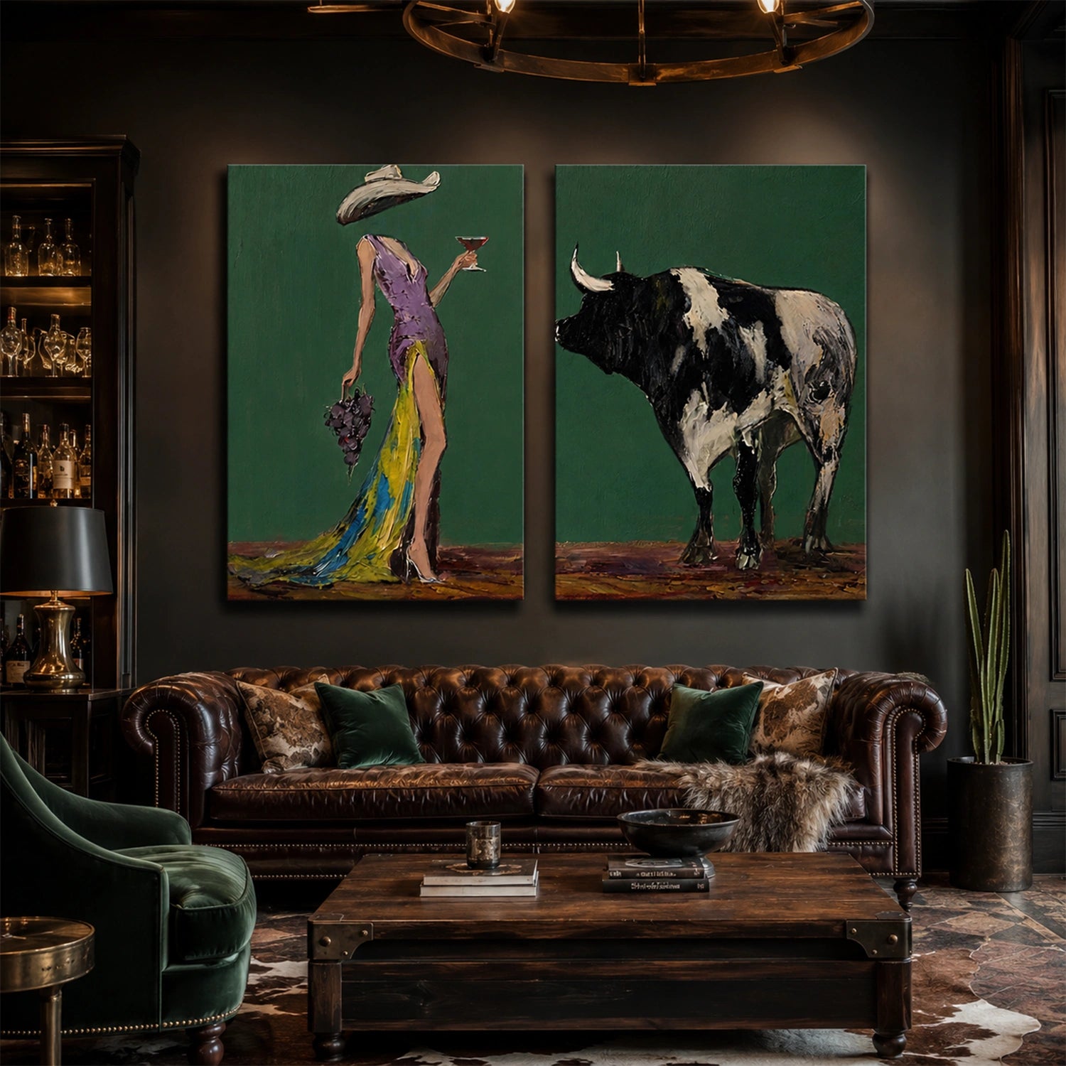 Western Cowboy Art Set of 2 #VA052