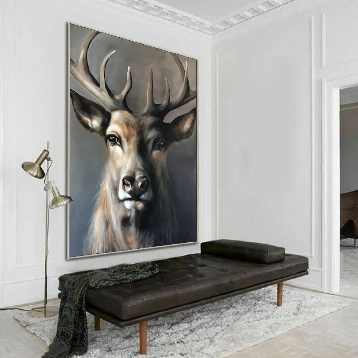 Abstract Animal Art Red Deer Wall Art #AT052