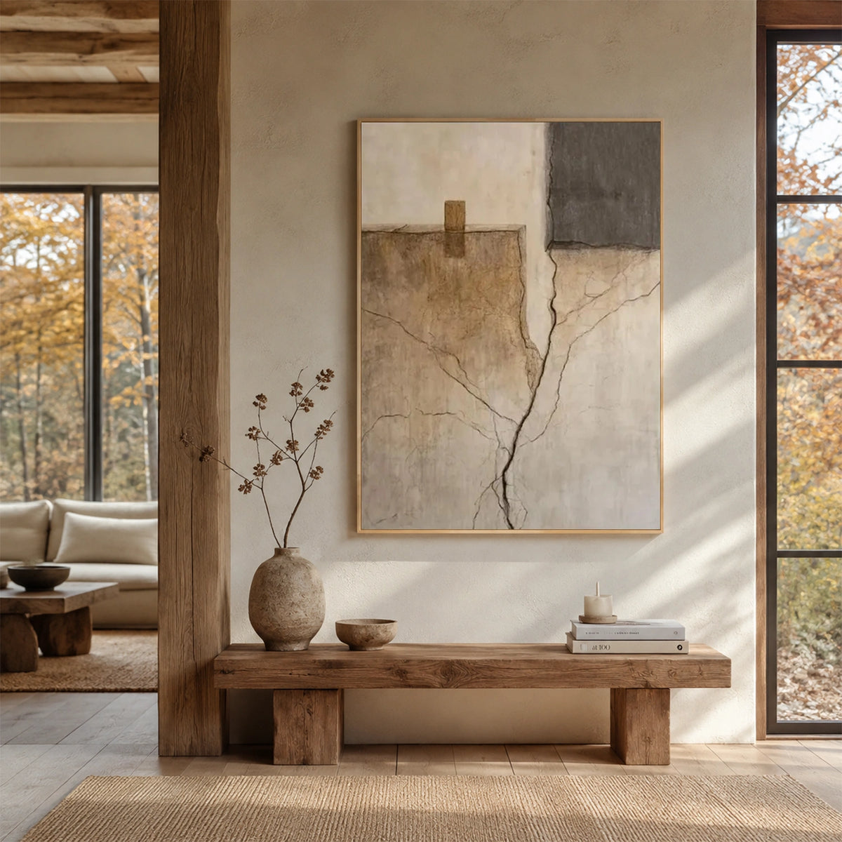 Wabi Sabi Abstract Canvas Art #WA273