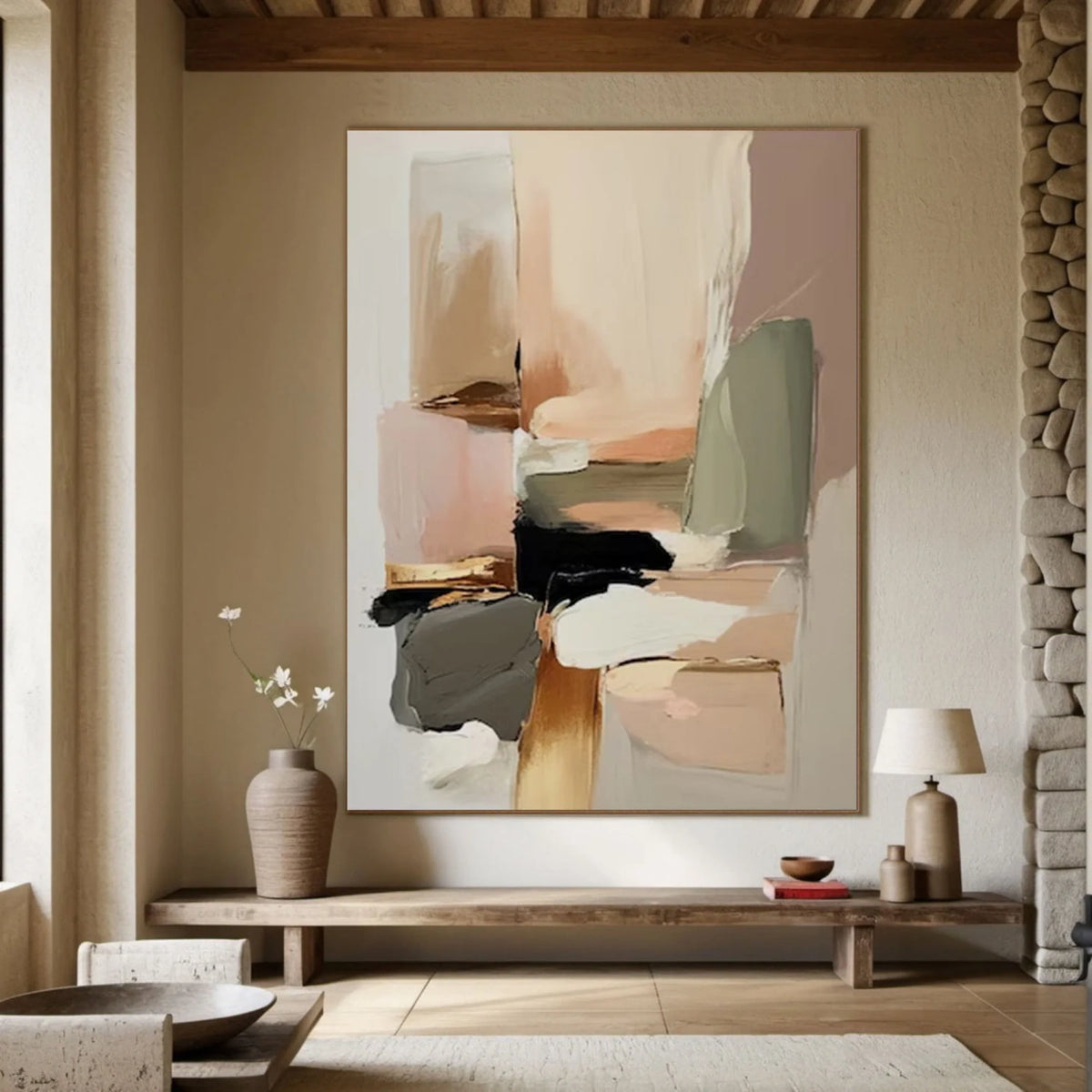 Zoes Deco Original Hand-Painted Abstract/Minimalist/Abstract