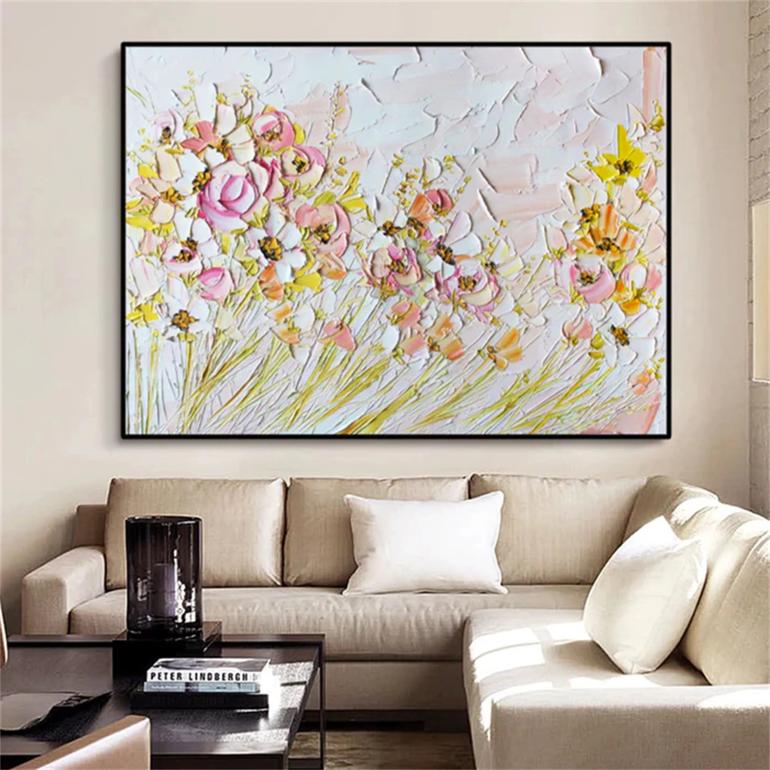 Colorful Tree And Flower Painting #TF011