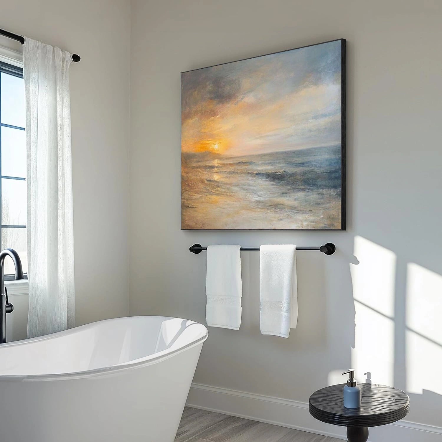 Sky And Ocean Abstract Wall Art #SO351