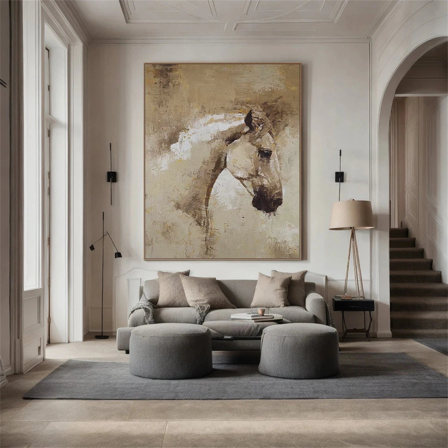 Abstract Animal Art Horse Texture Wall Art #AT018