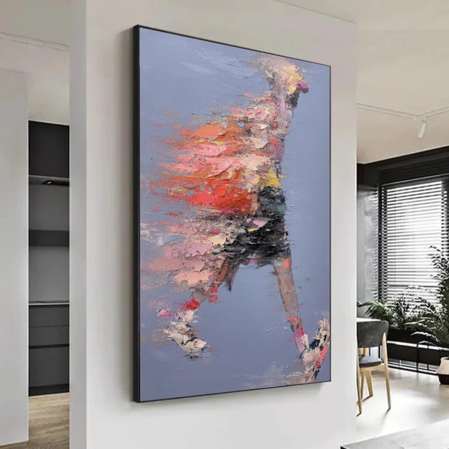 Colorful Abstract Portrait Textured Wall Art #WP014