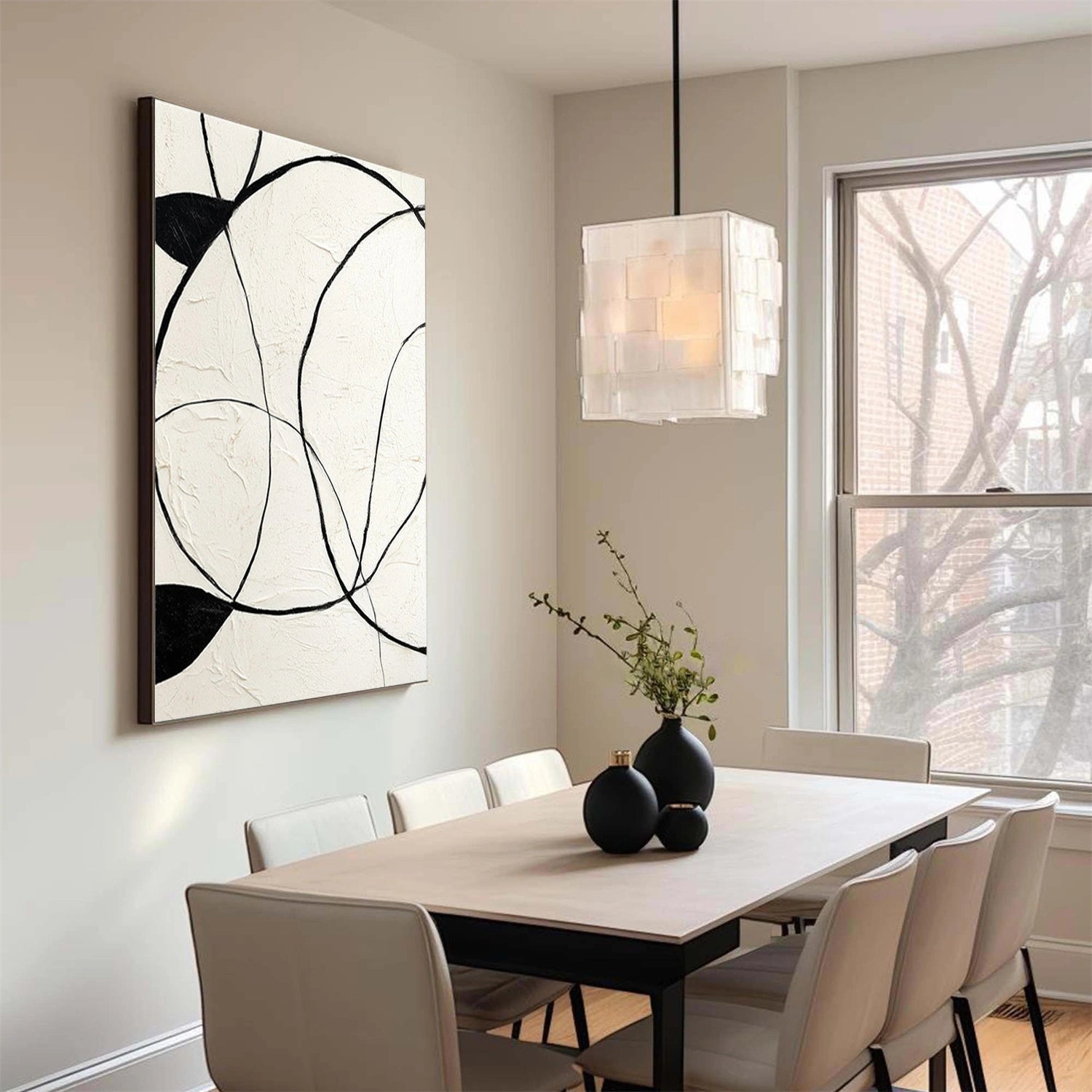 Black and White Abstract Wall Art #AW246