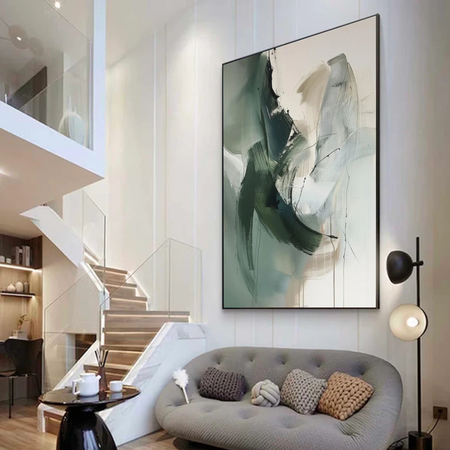 Green Abstract Wall Art #AW176