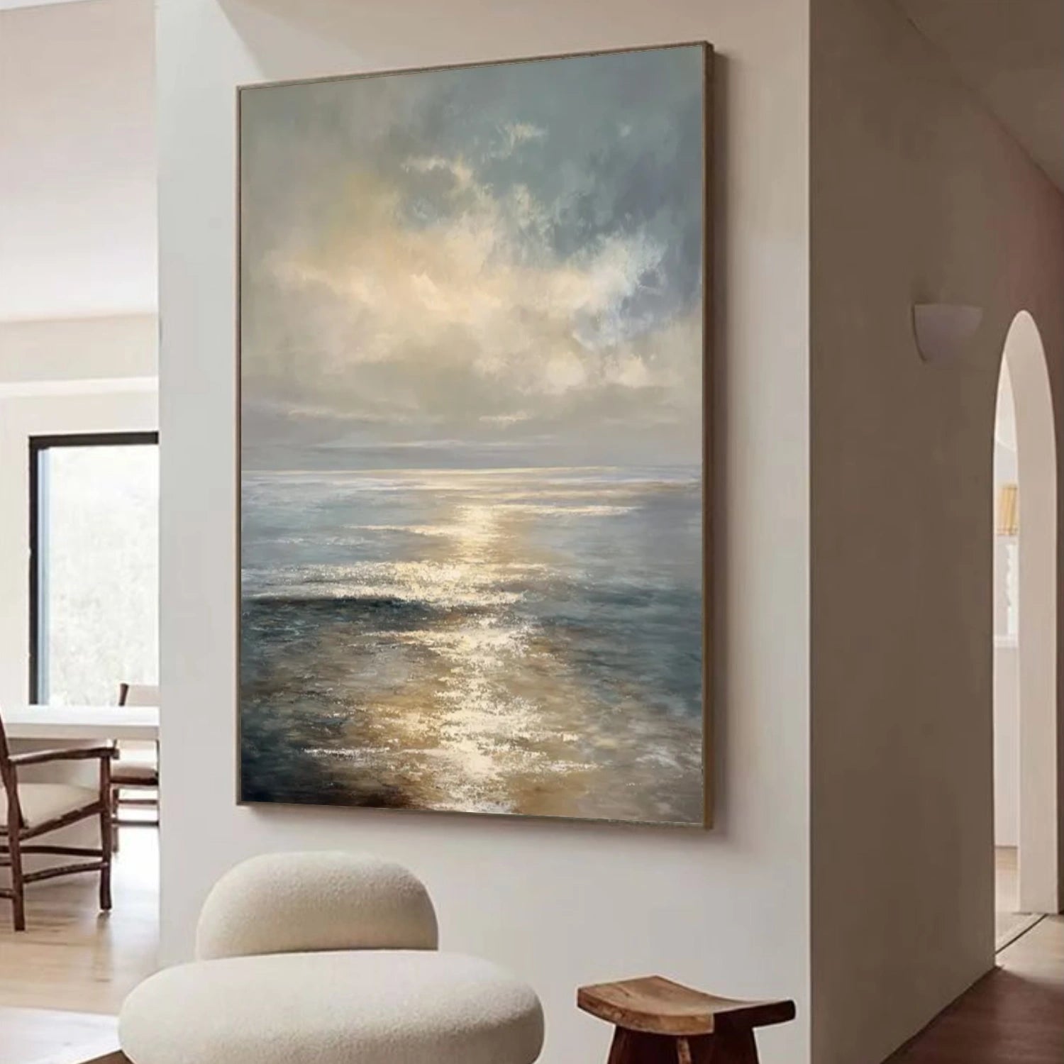 Sky And Ocean Abstract Wall Art #SO345